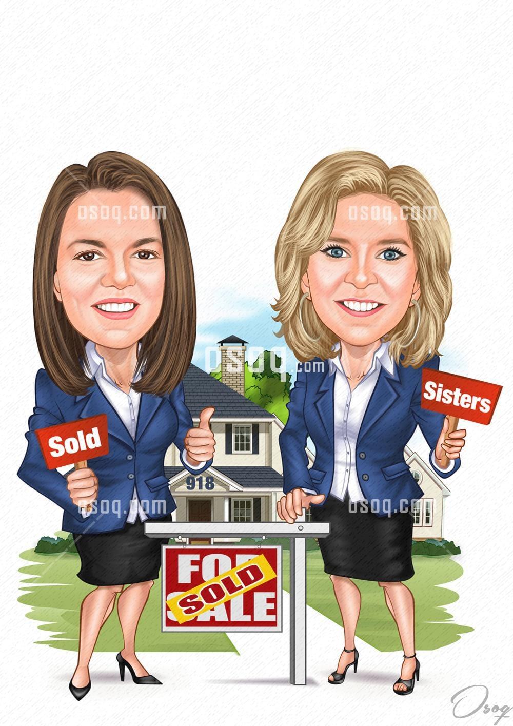 Real estate cartoon caricature 18