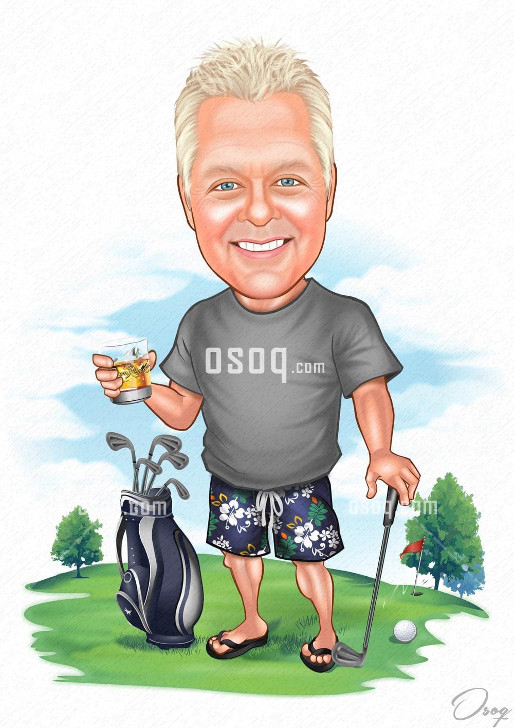 Retirement cartoon caricature 10