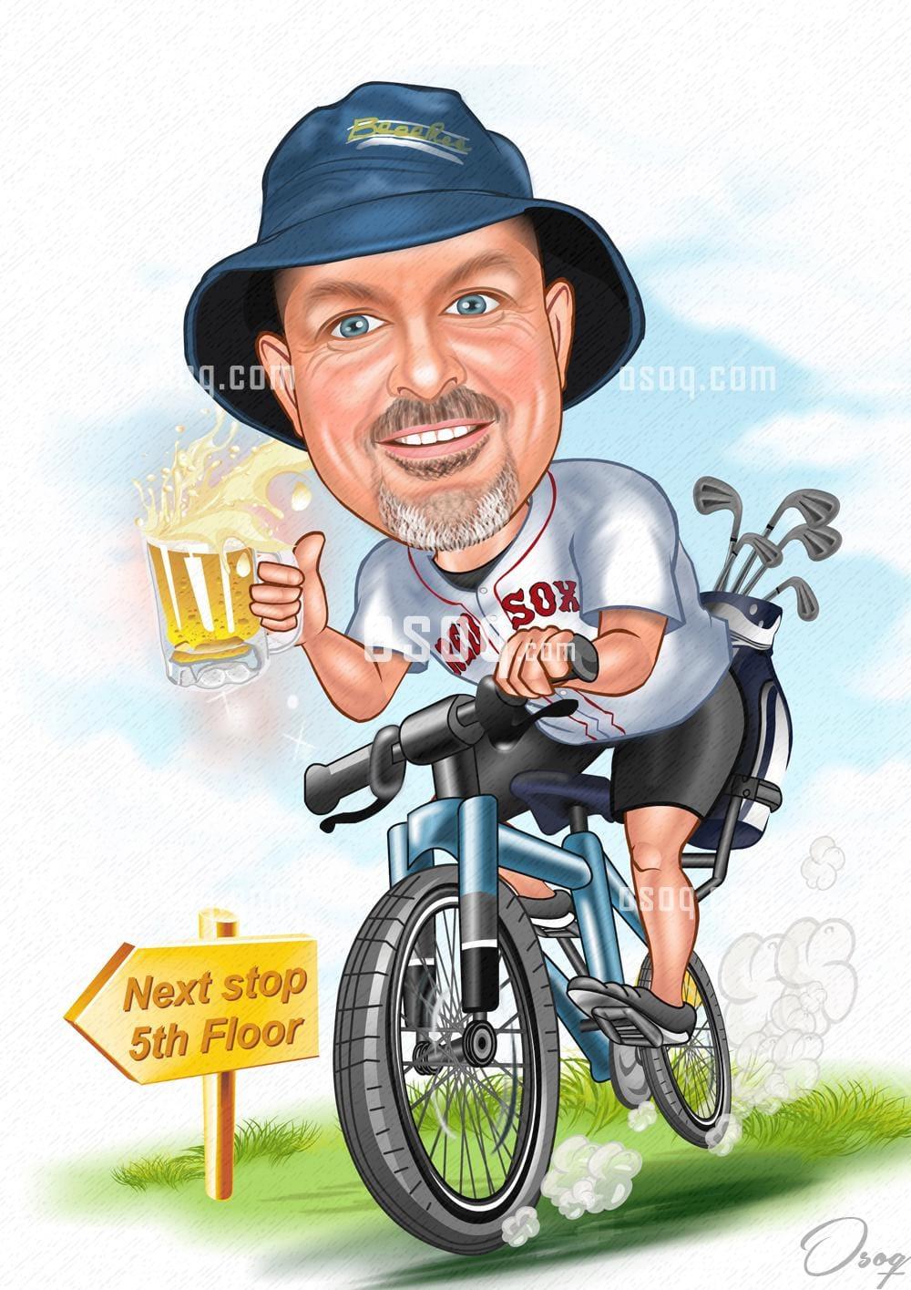 Sports cartoon illustration 05