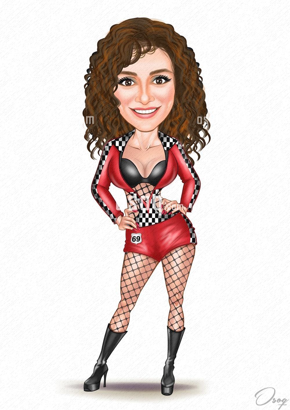 Sports cartoon portrait 03