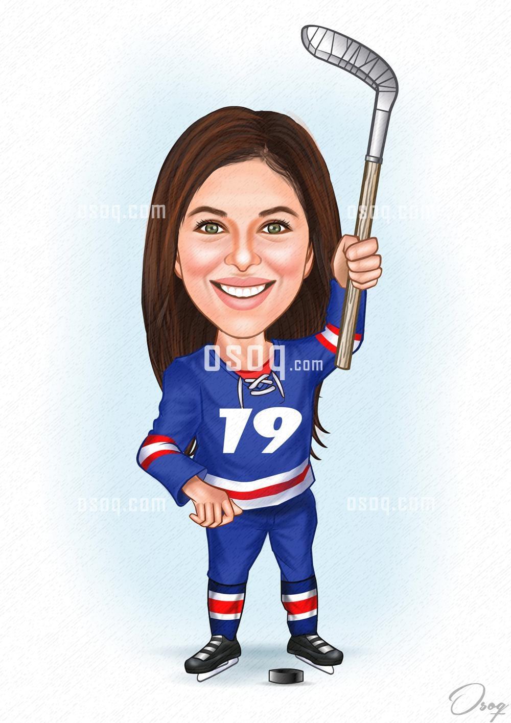 Sports cartoon portrait 11