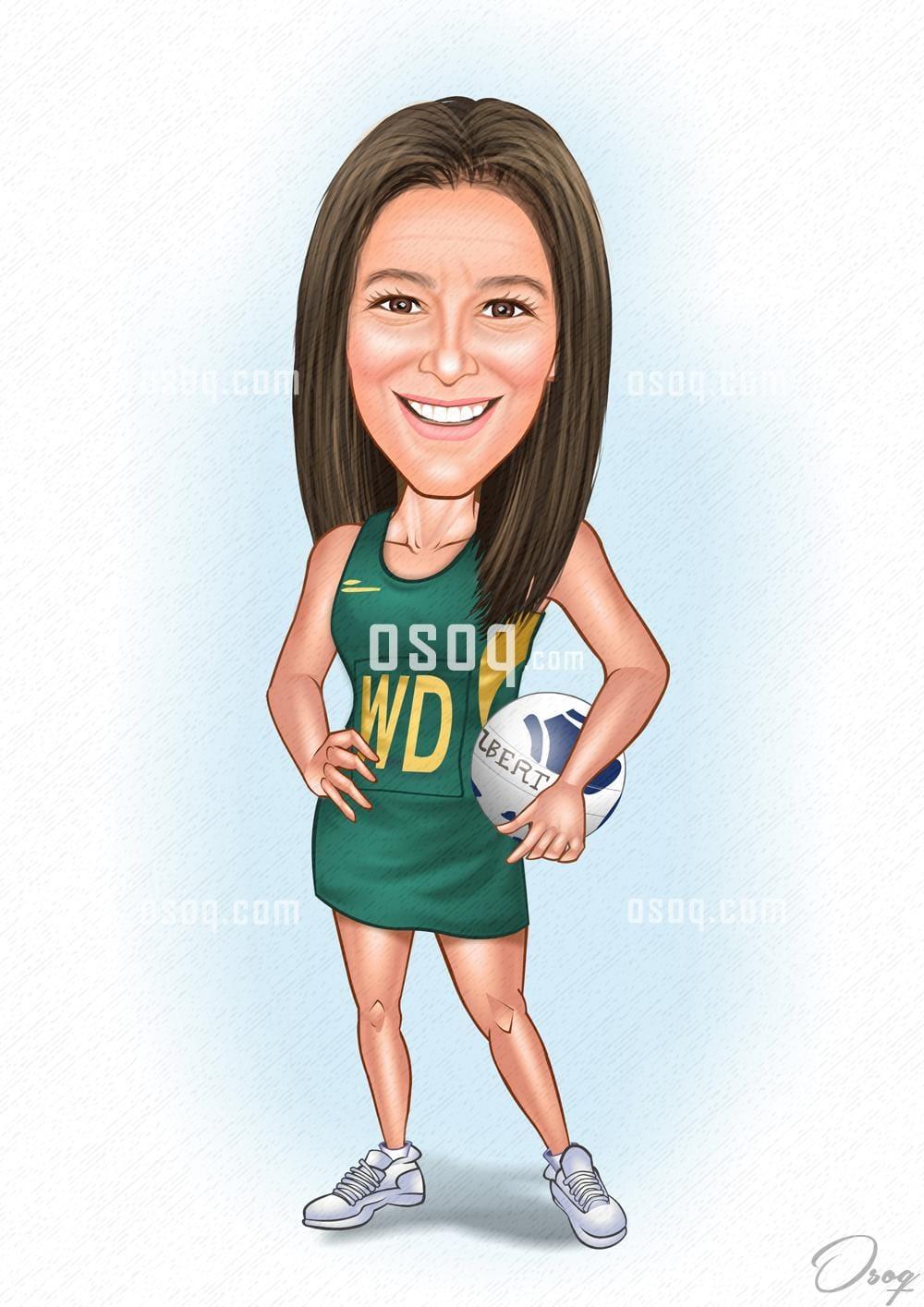 Sports cartoon portrait 12
