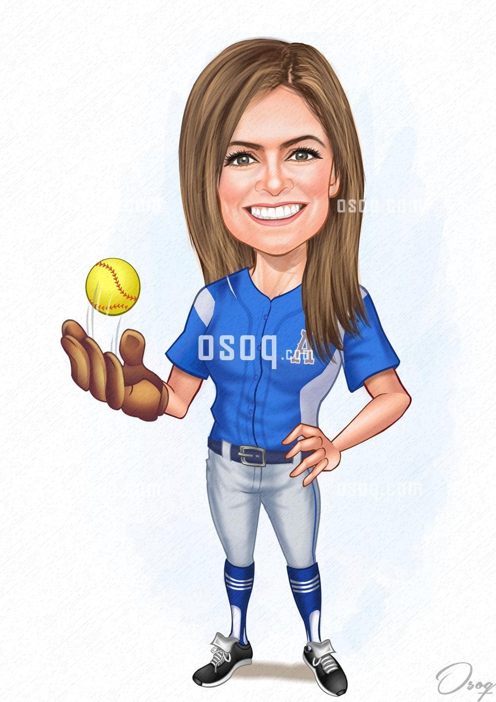 Sports cartoon portrait 14