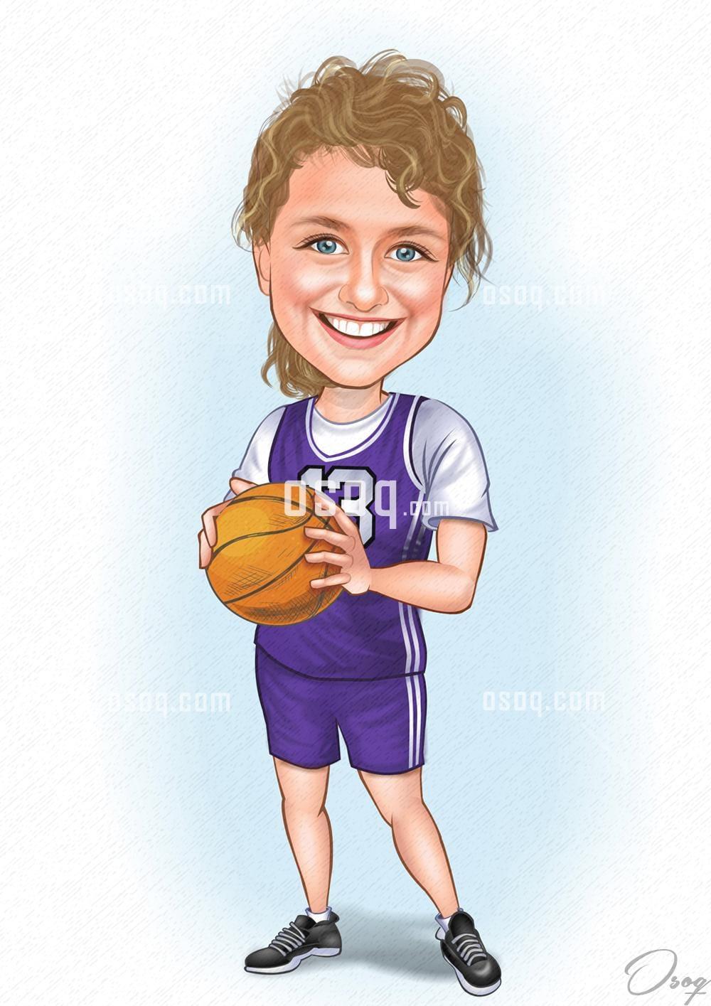 Sports cartoon portrait 15