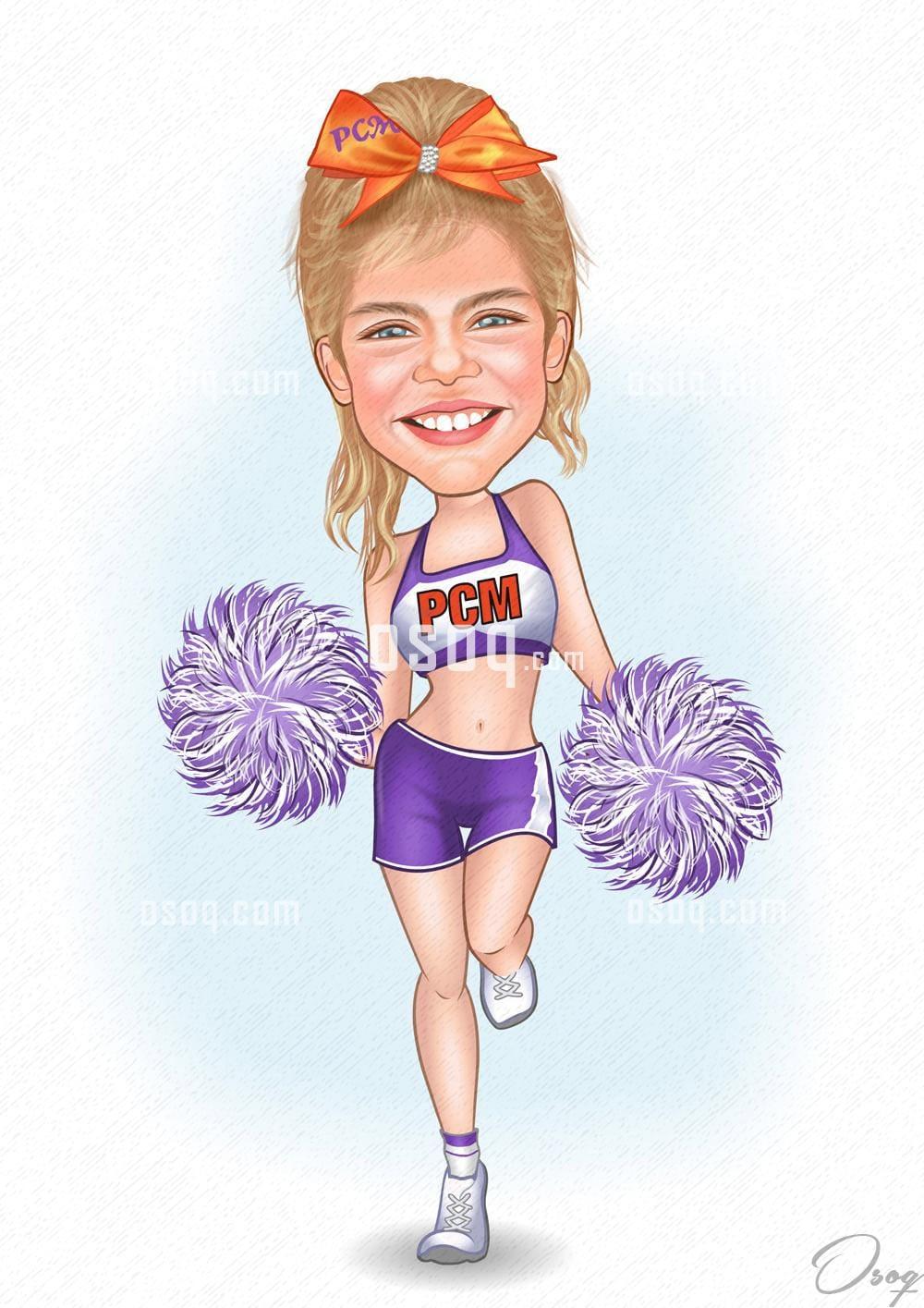 Sports cartoon portrait 16