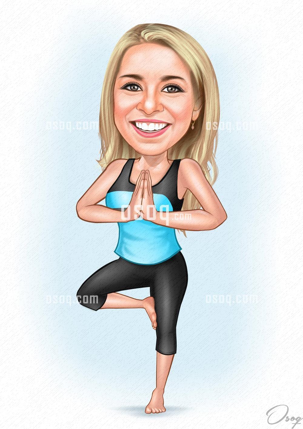 Sports cartoon portrait 20