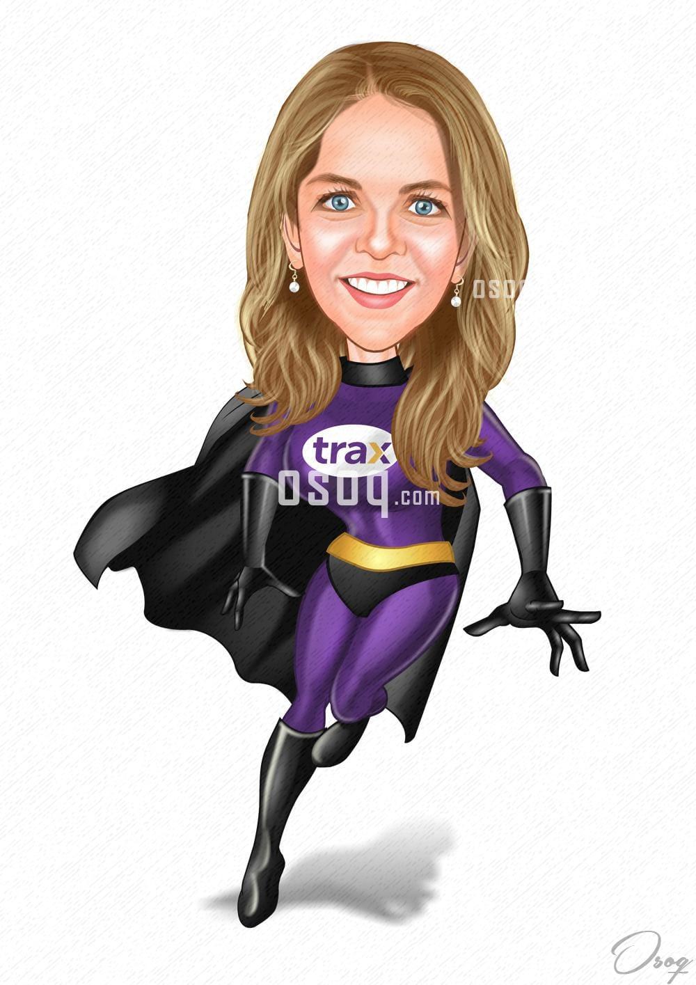 Superheroes cartoon caricature 01