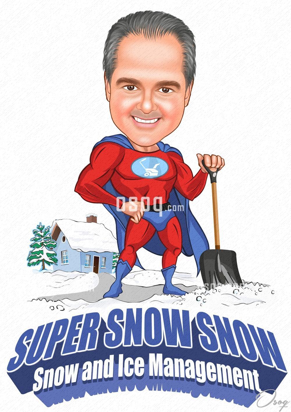 Superheroes cartoon portrait 01