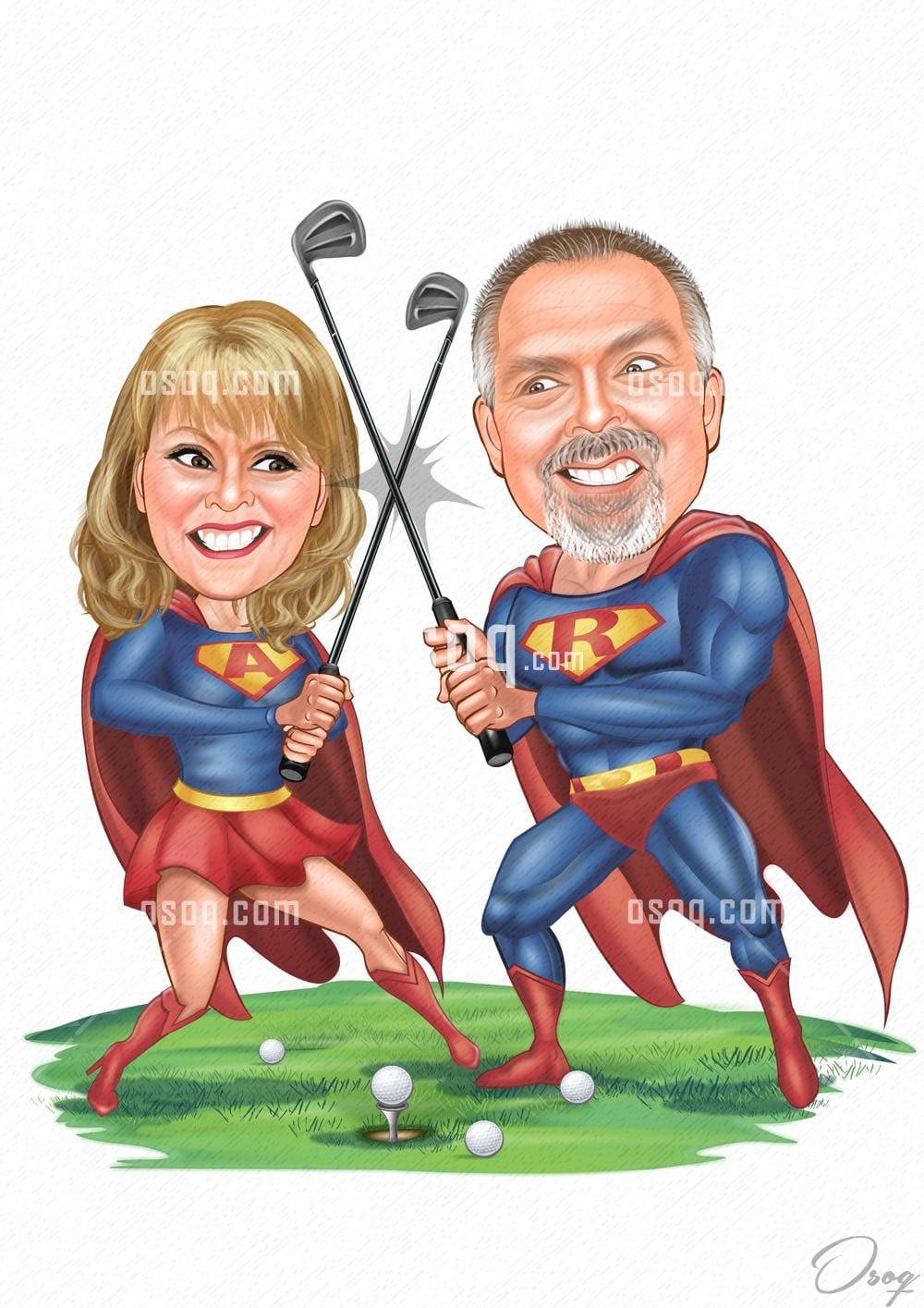 Superheroes cartoon portrait 02
