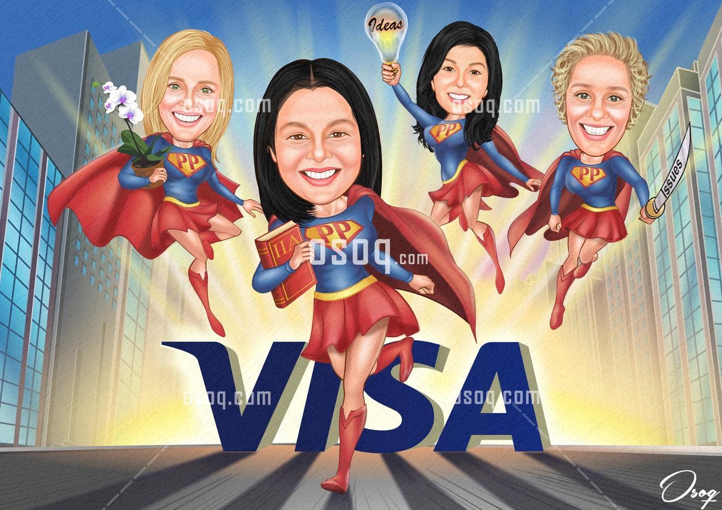 Superheroes cartoon portrait 03