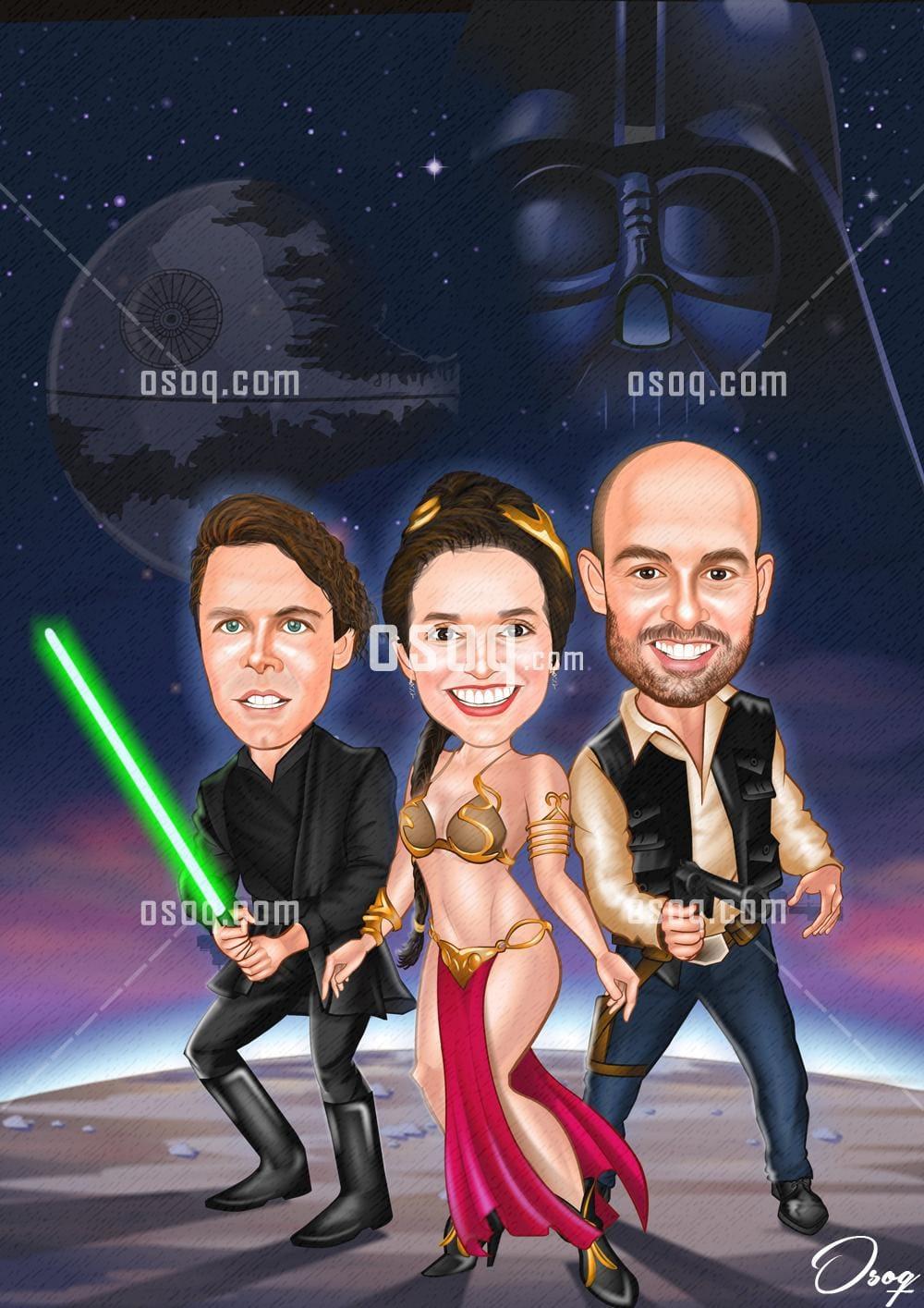 Superheroes cartoon portrait 04