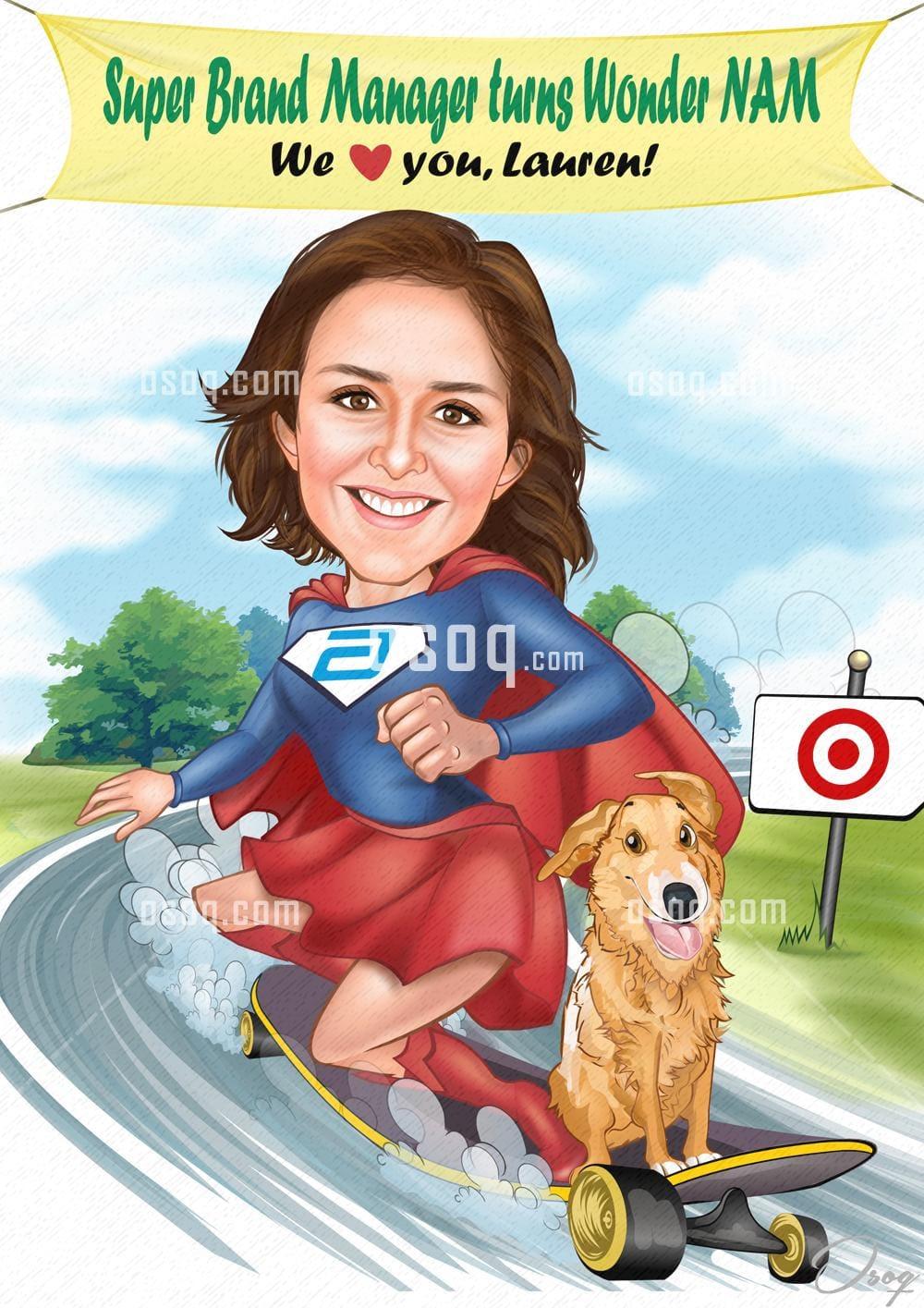 Superheroes cartoon portrait 06
