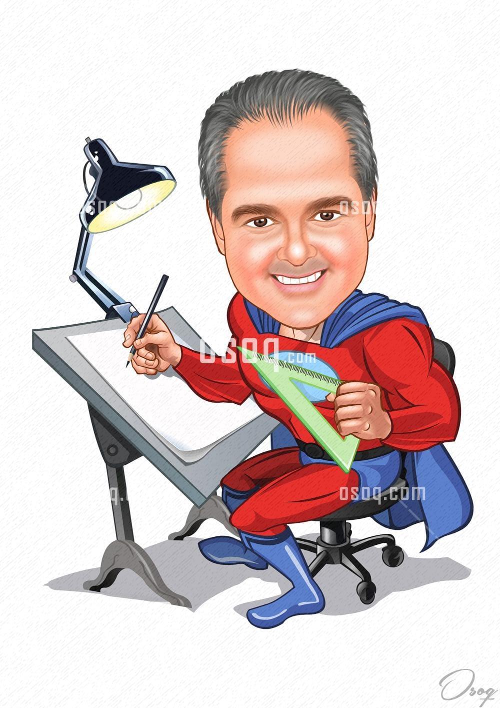 Superheroes cartoon portrait 12