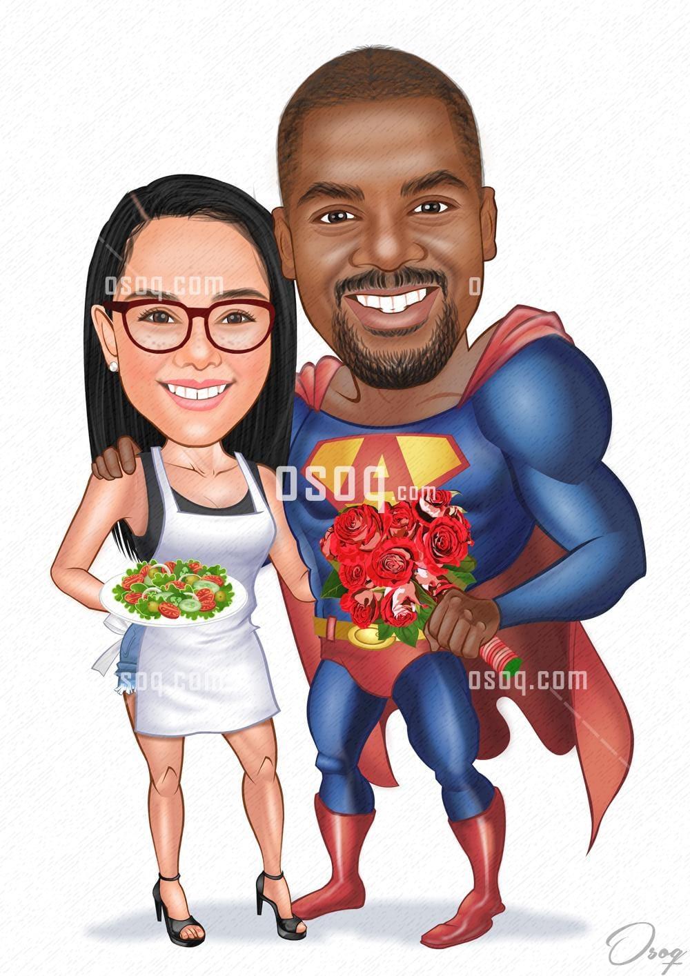 Superheroes cartoon portrait 16