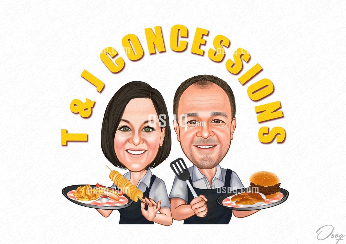 Team logo cartoon caricature 07