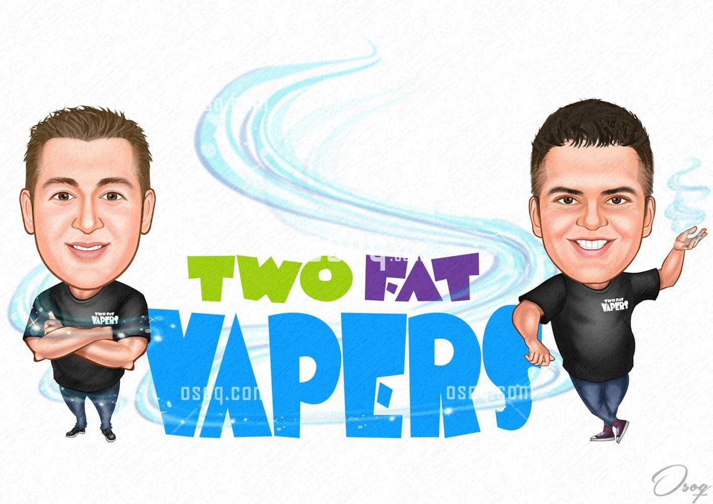 Team logo cartoon caricature 11
