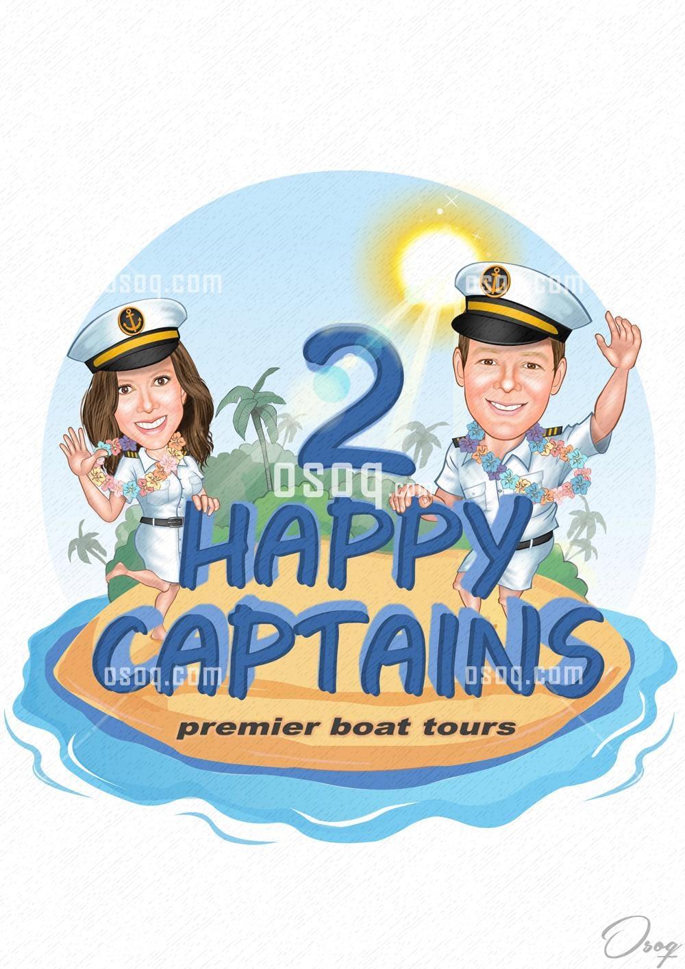 Team logo cartoon caricature 16