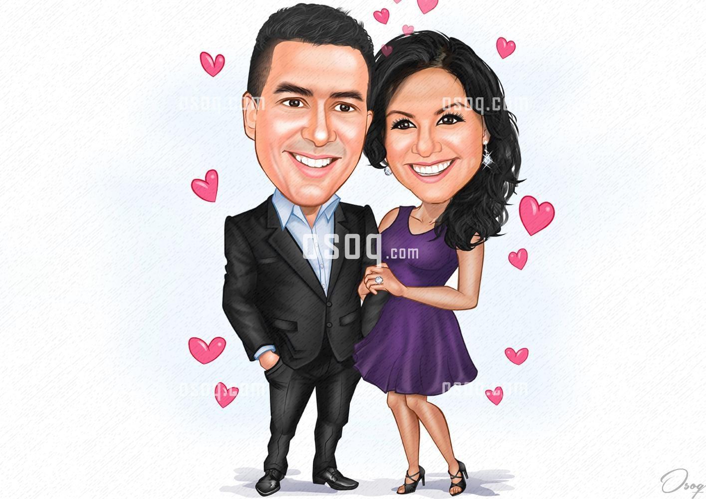 Wedding cartoon caricature 04