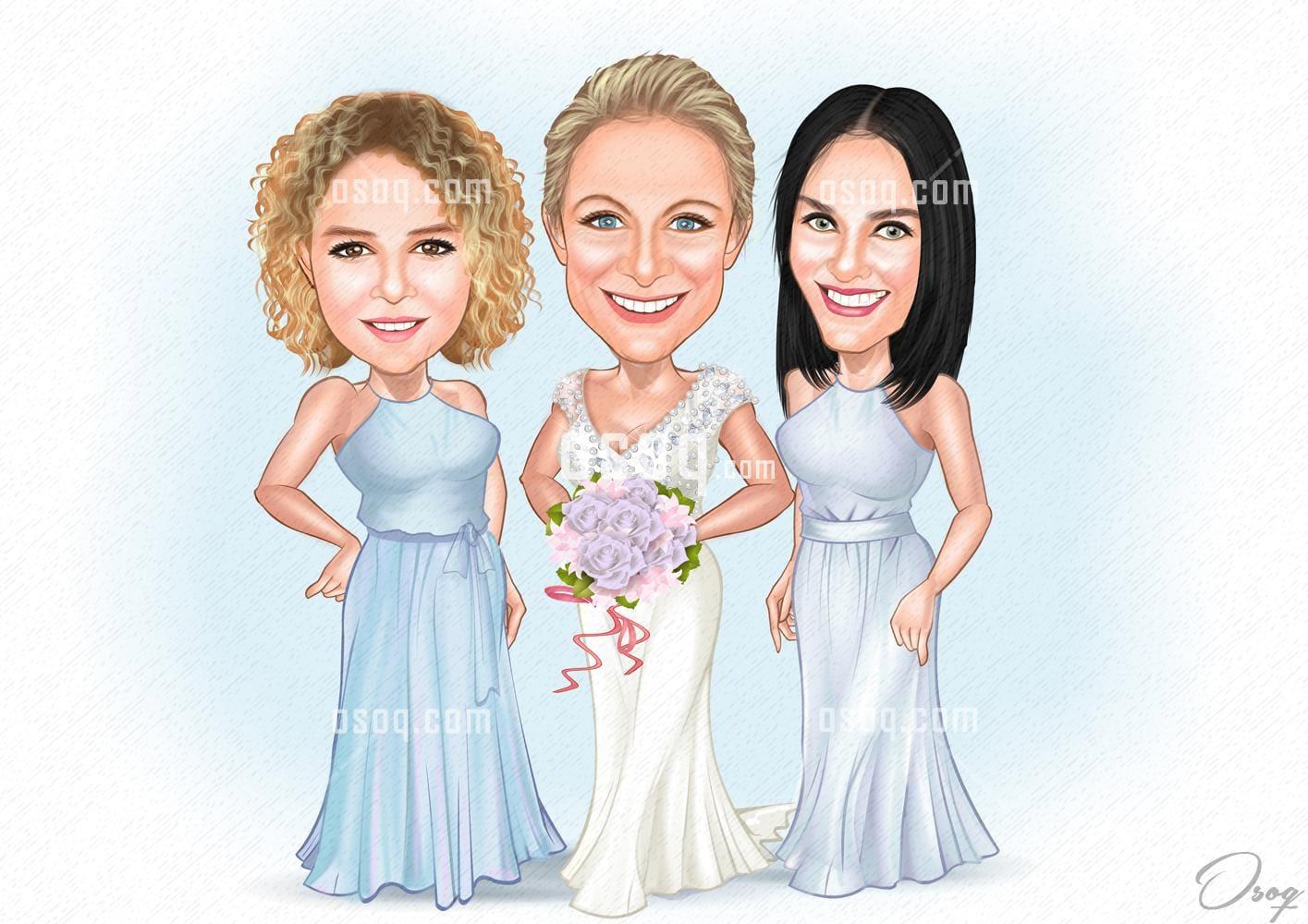 Wedding cartoon caricature 06