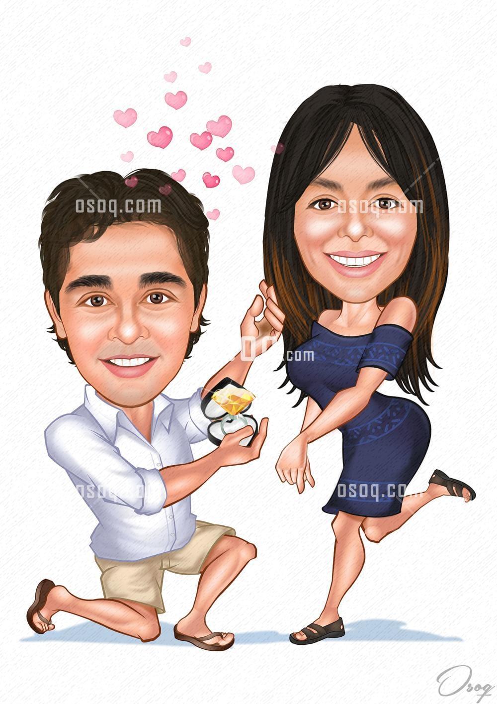 Wedding cartoon caricature 10