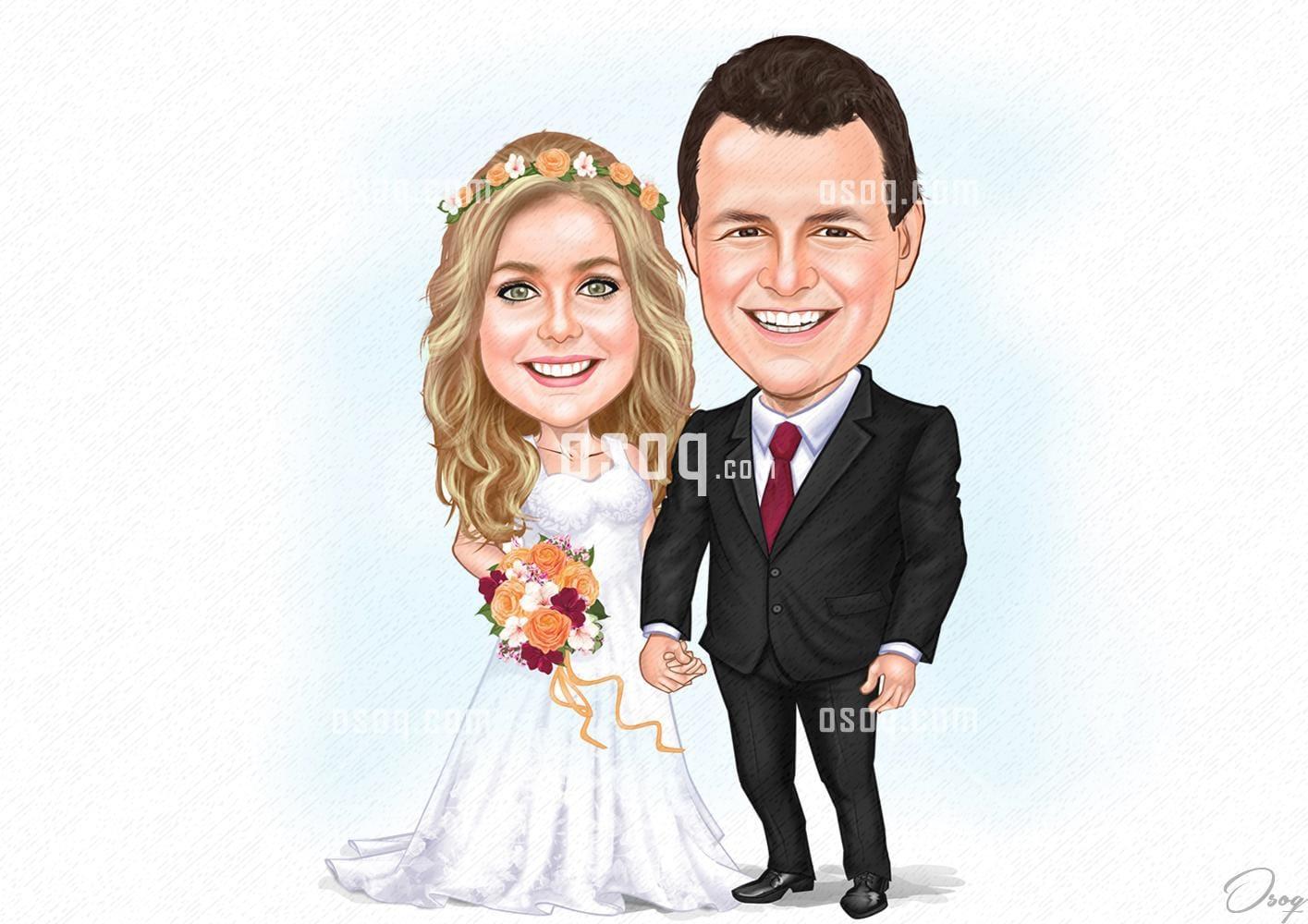 Wedding cartoon caricature 14