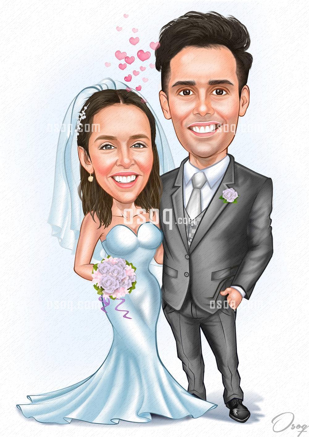 Wedding cartoon caricature 18