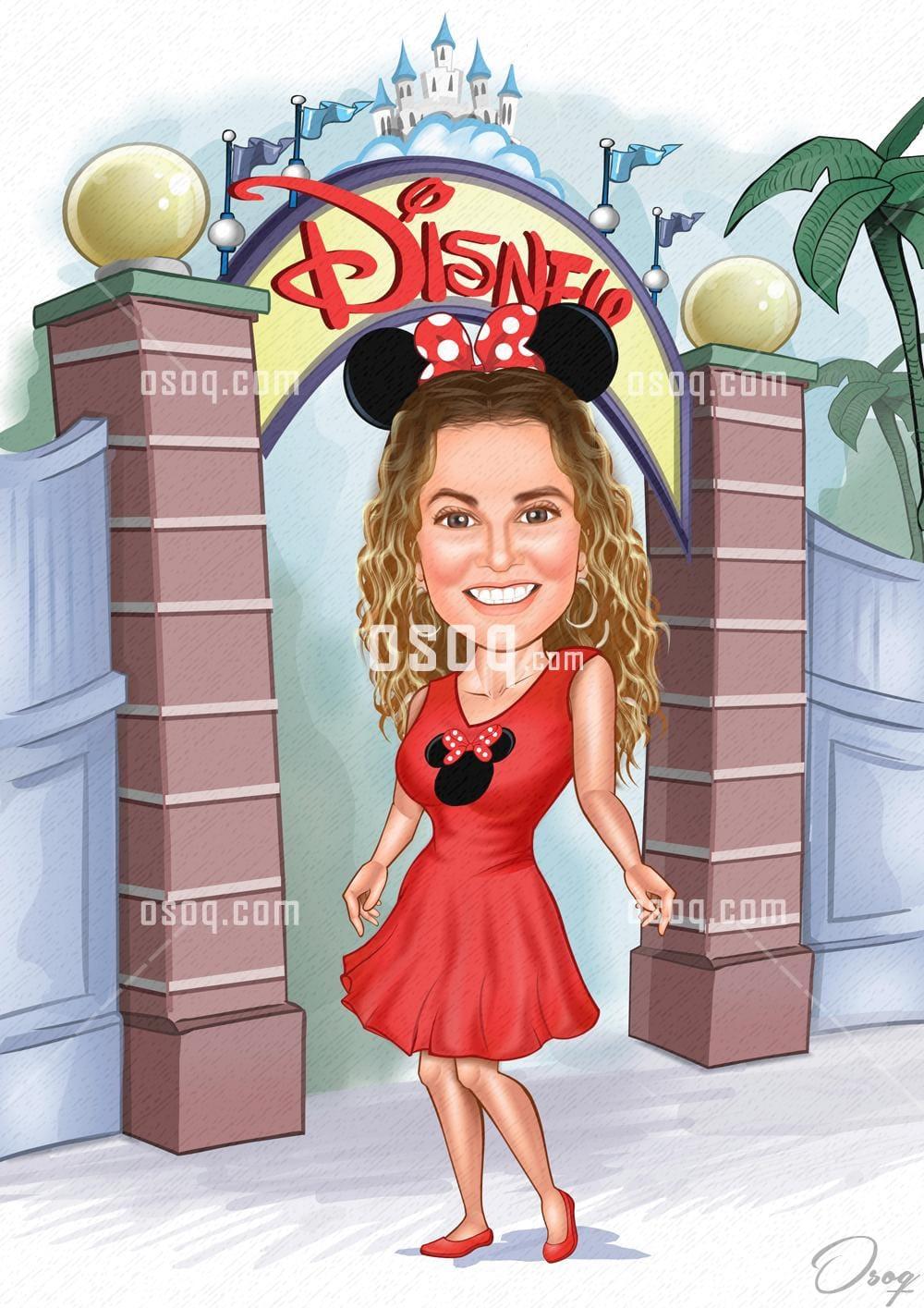 Woman cartoon caricature 02