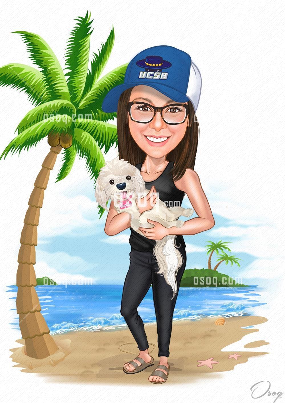 Woman cartoon caricature 07
