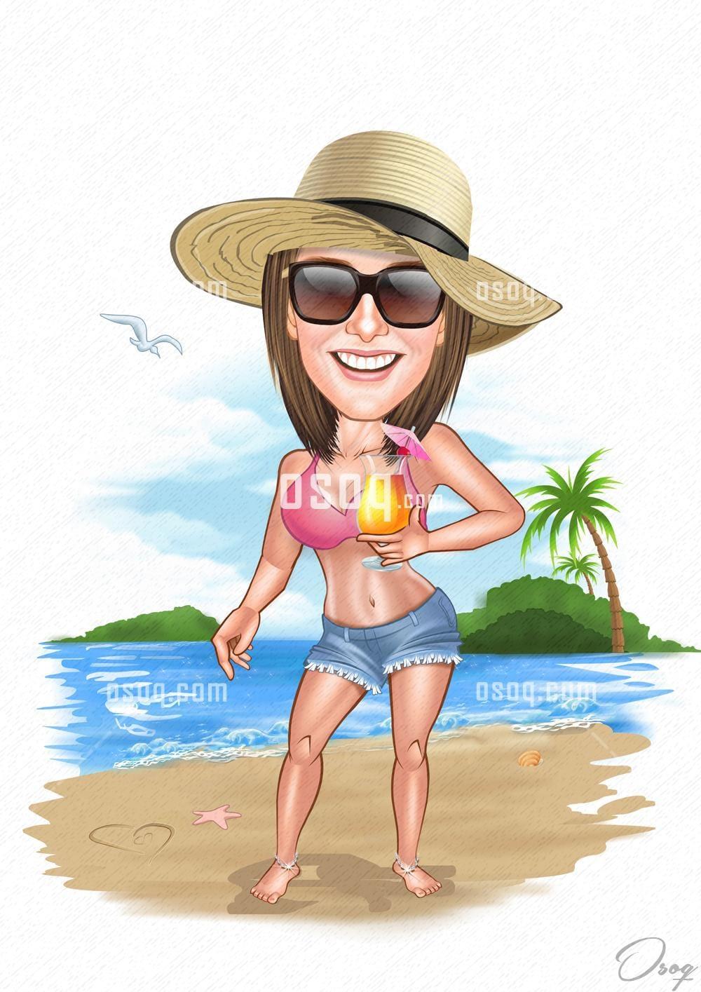 Woman cartoon caricature 08