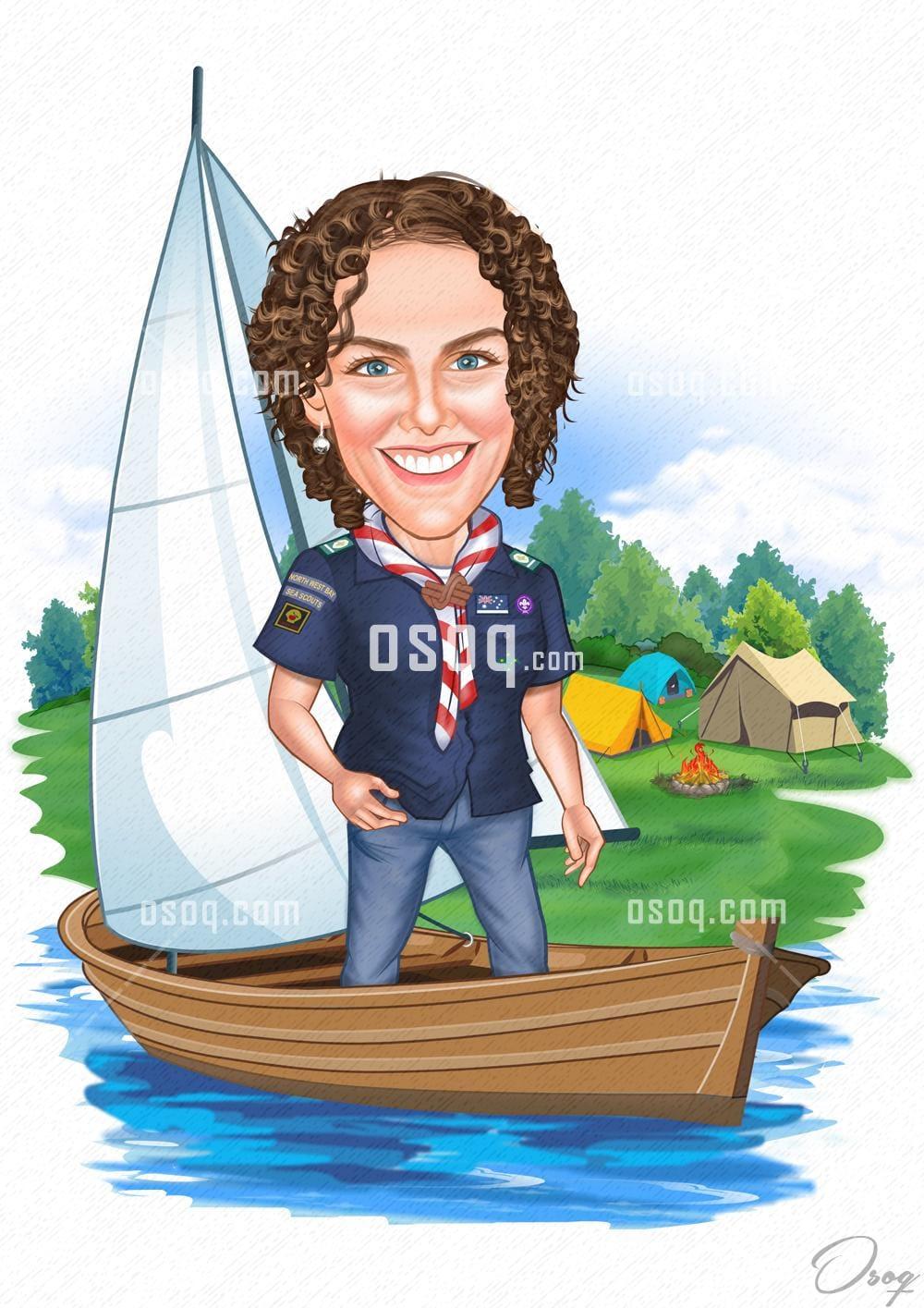 Woman cartoon caricature 09