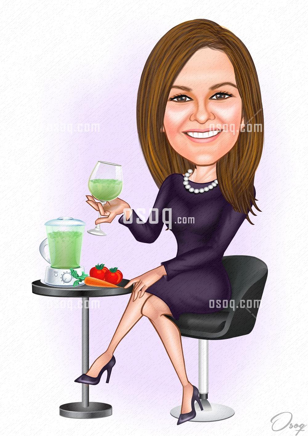 Woman cartoon caricature 12