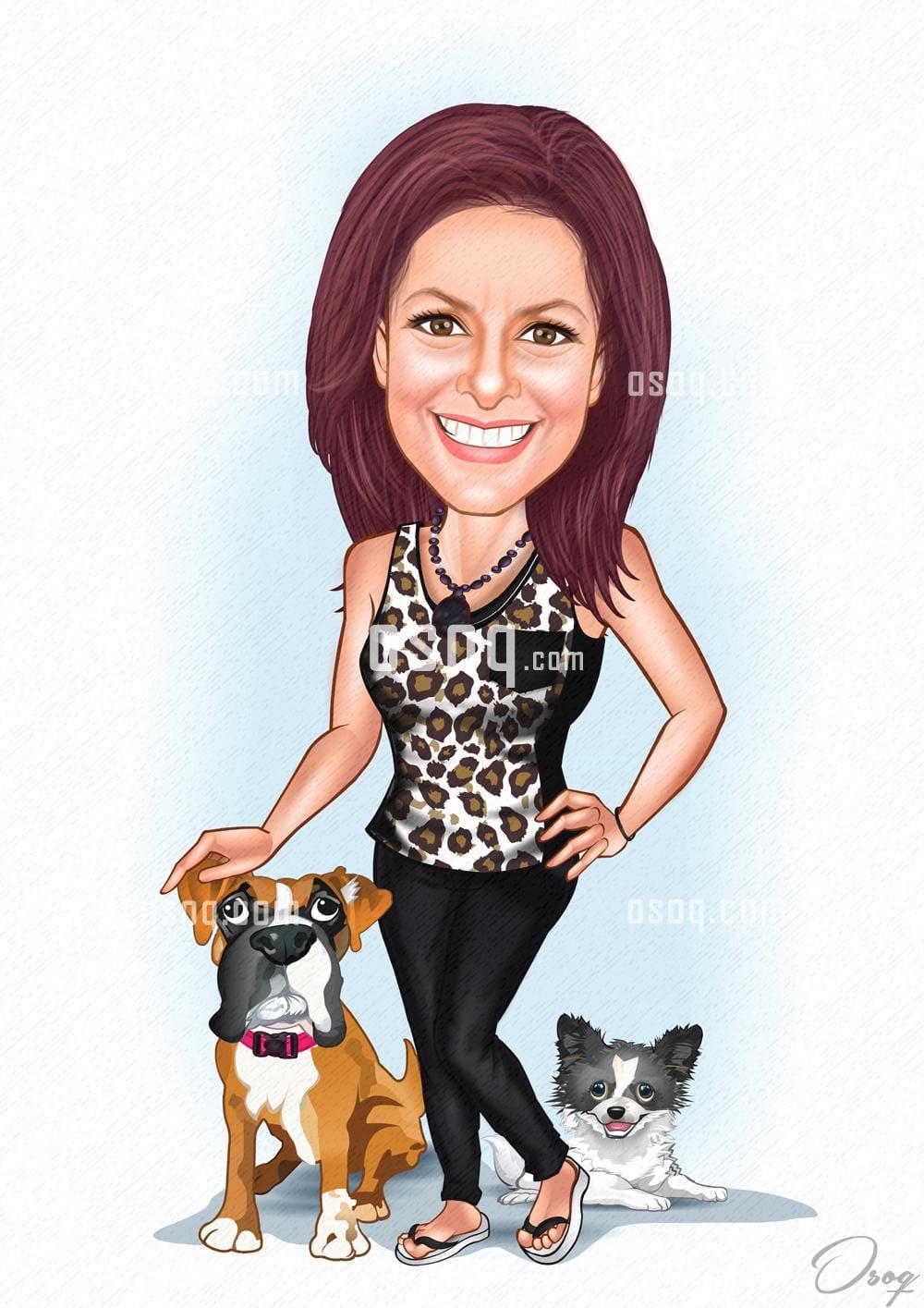 Woman cartoon caricature 13