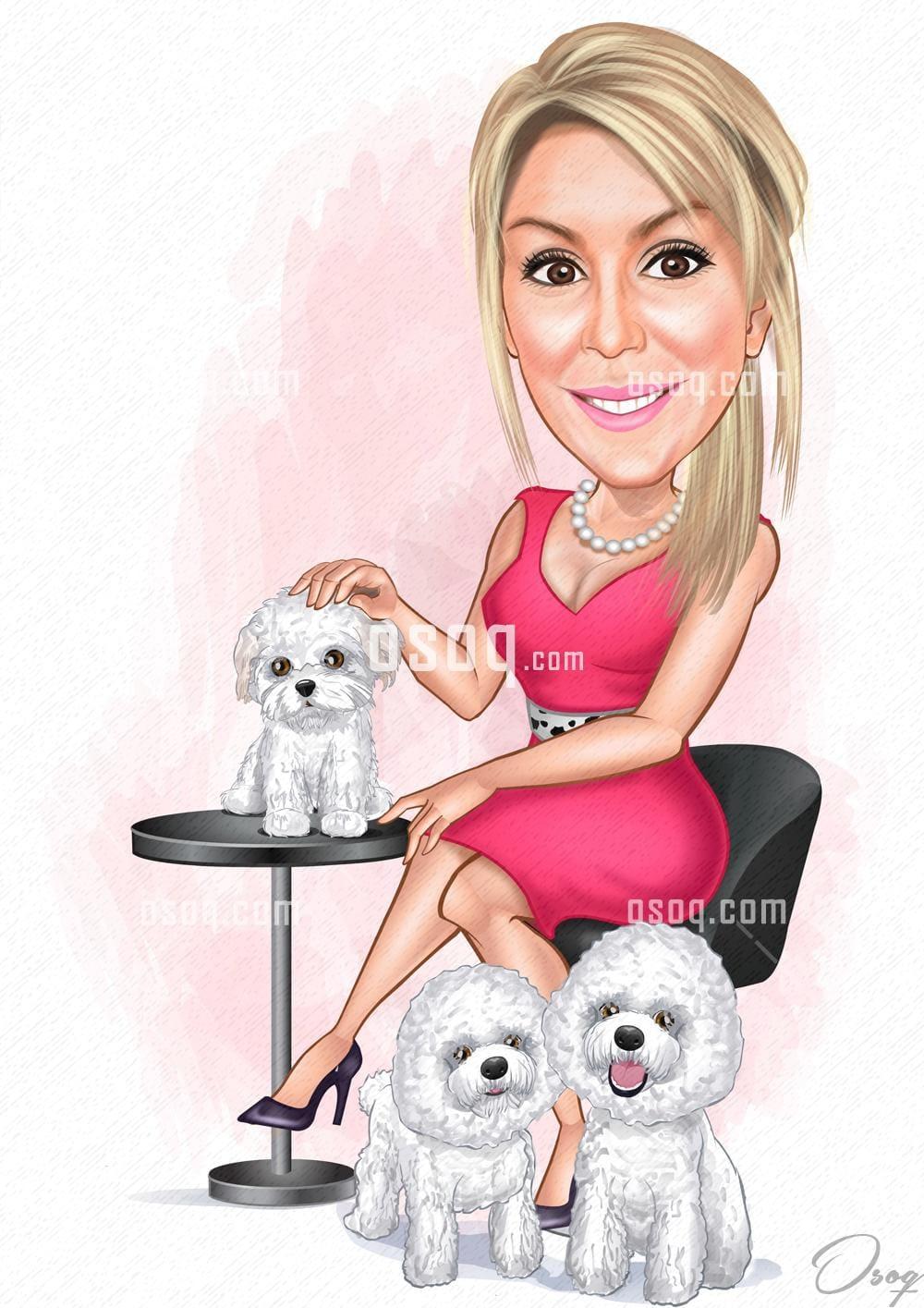 Woman cartoon caricature 15