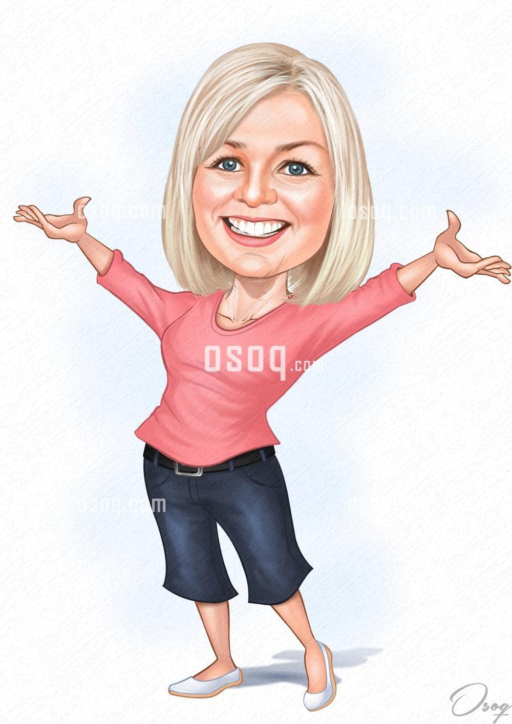 Woman cartoon caricature 17