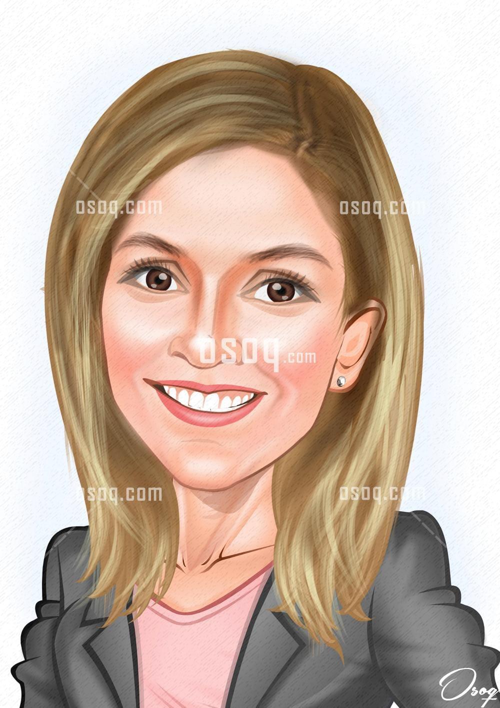 Woman cartoon portrait 15