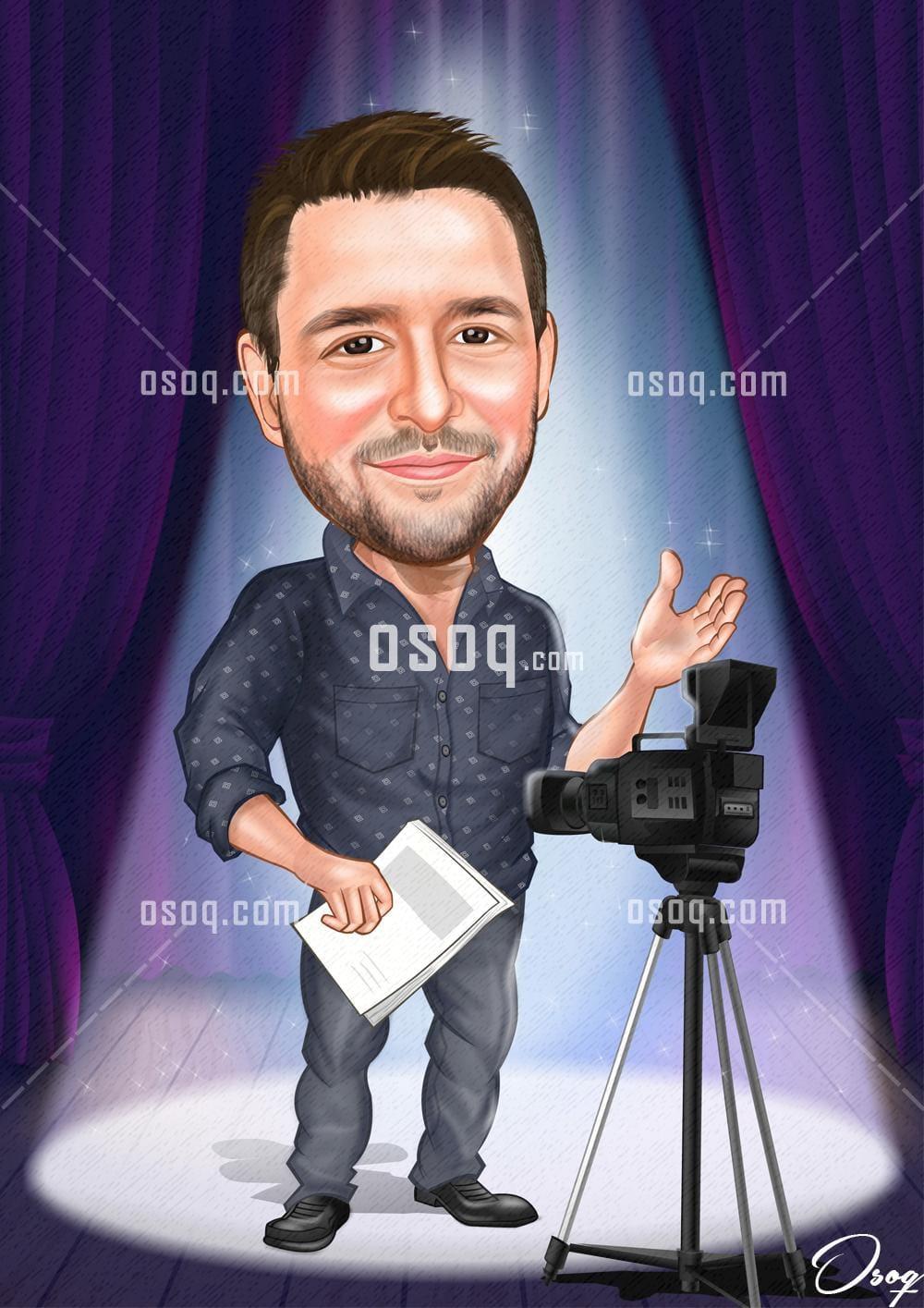Work cartoon caricature 08
