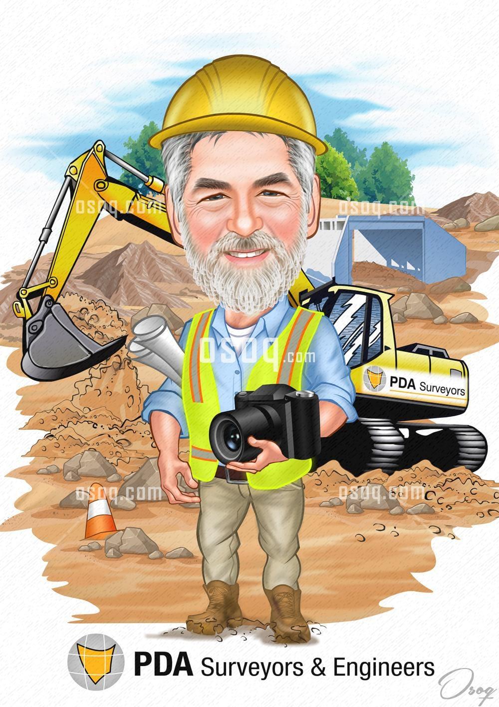Work cartoon caricature 09