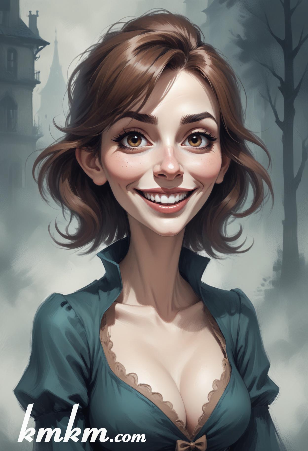 Halloween caricature cartoon drawing 02