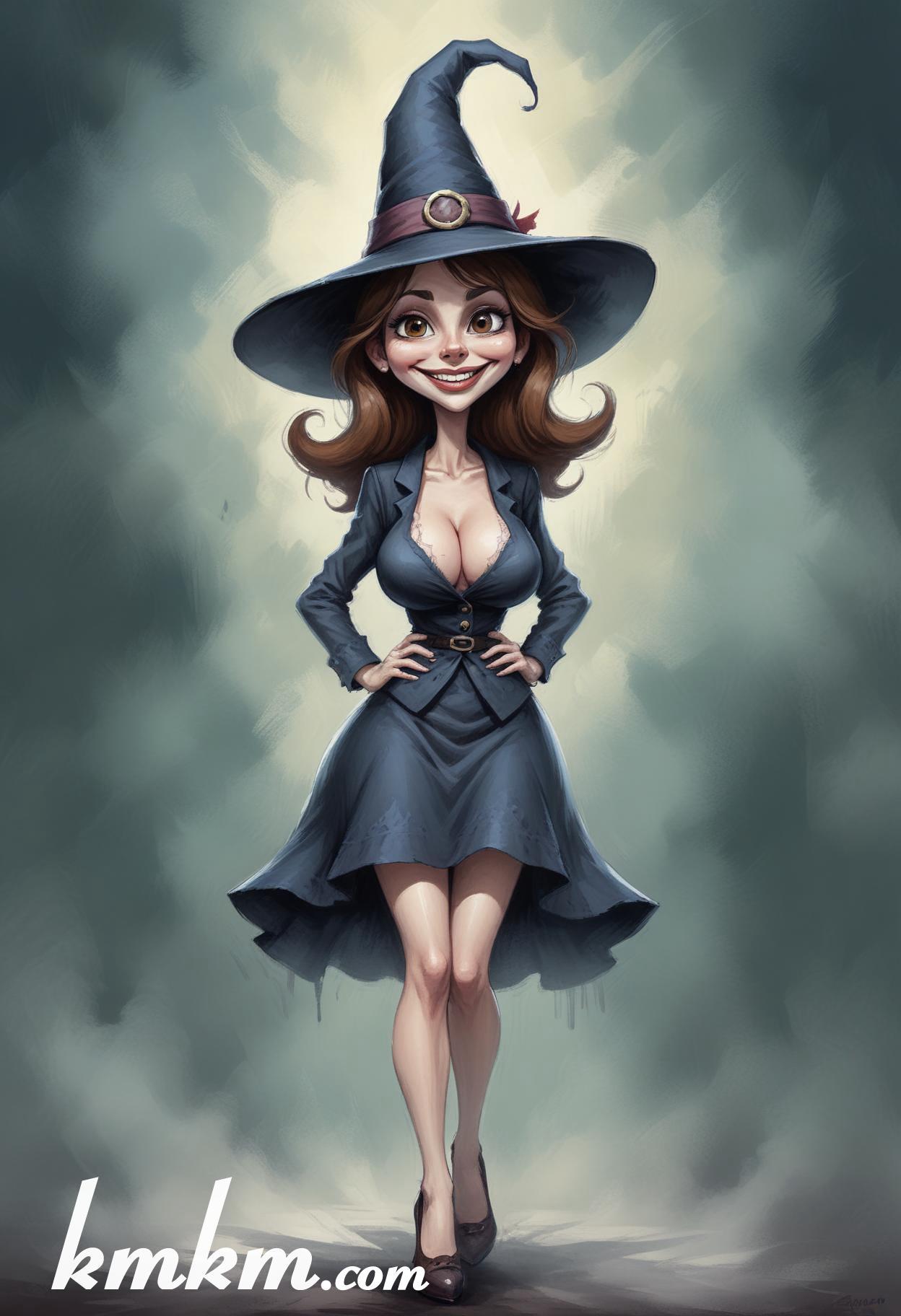 Halloween caricature cartoon drawing 07