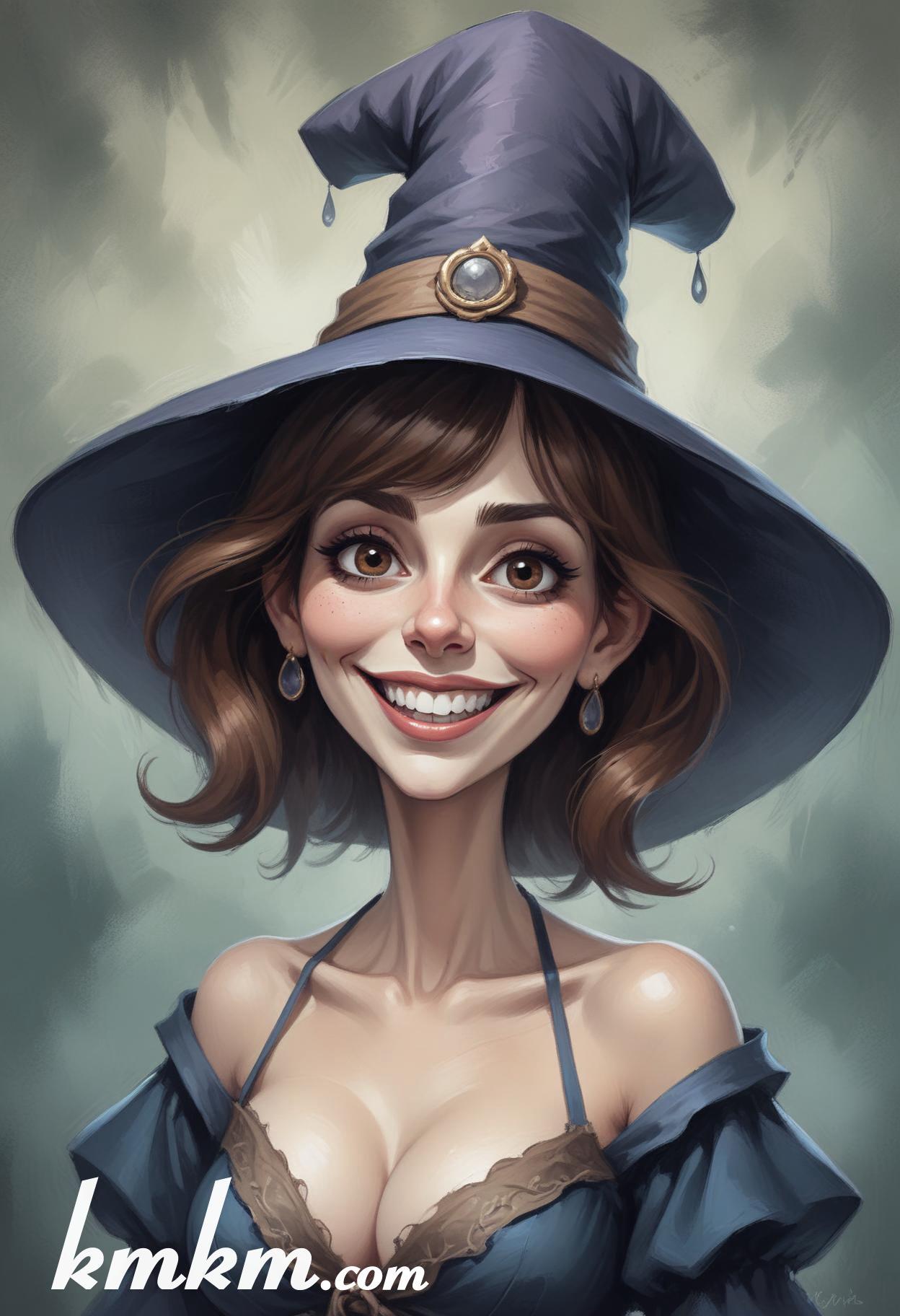 Halloween caricature cartoon drawing 17