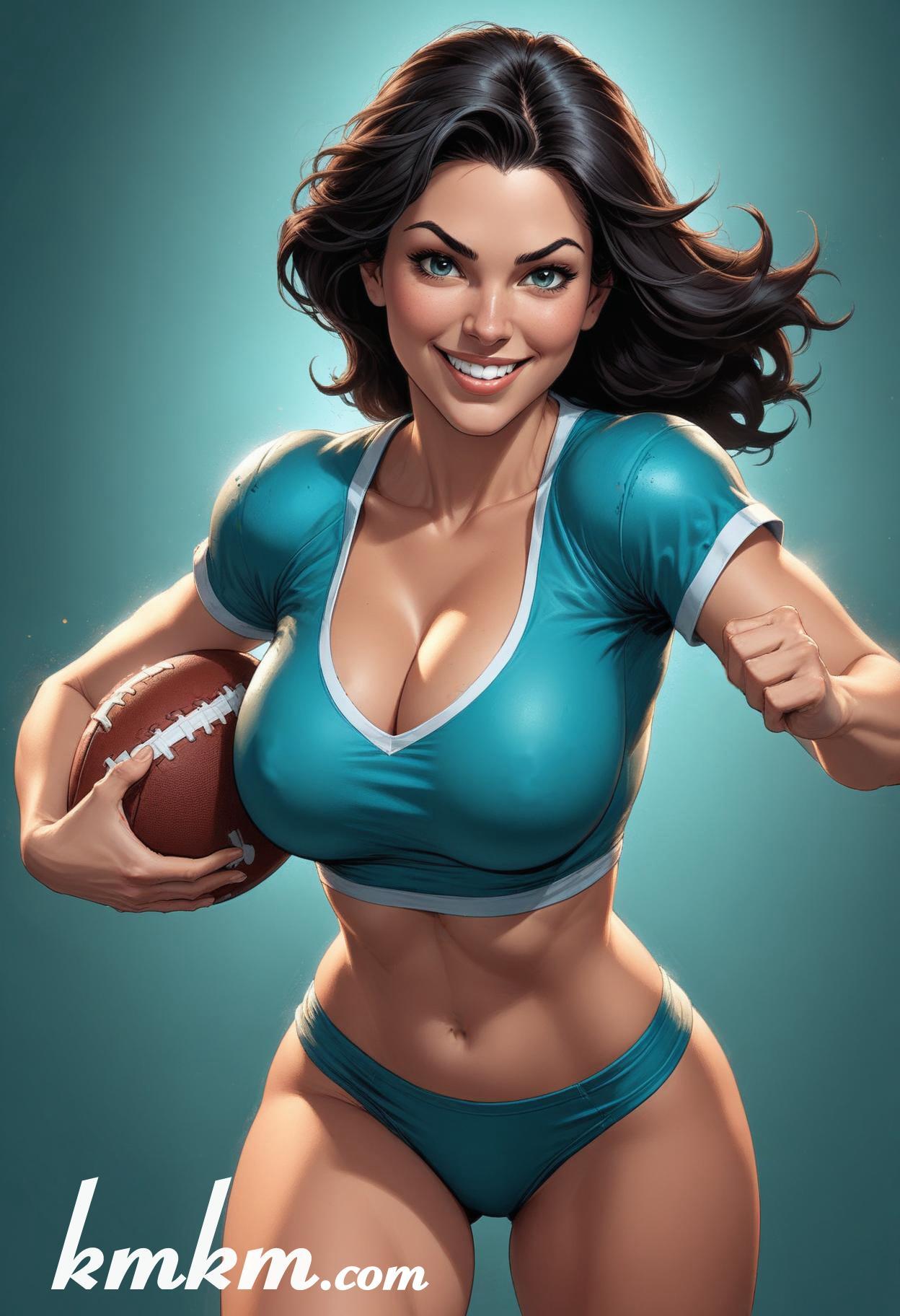 Rugby caricature cartoon drawing 04