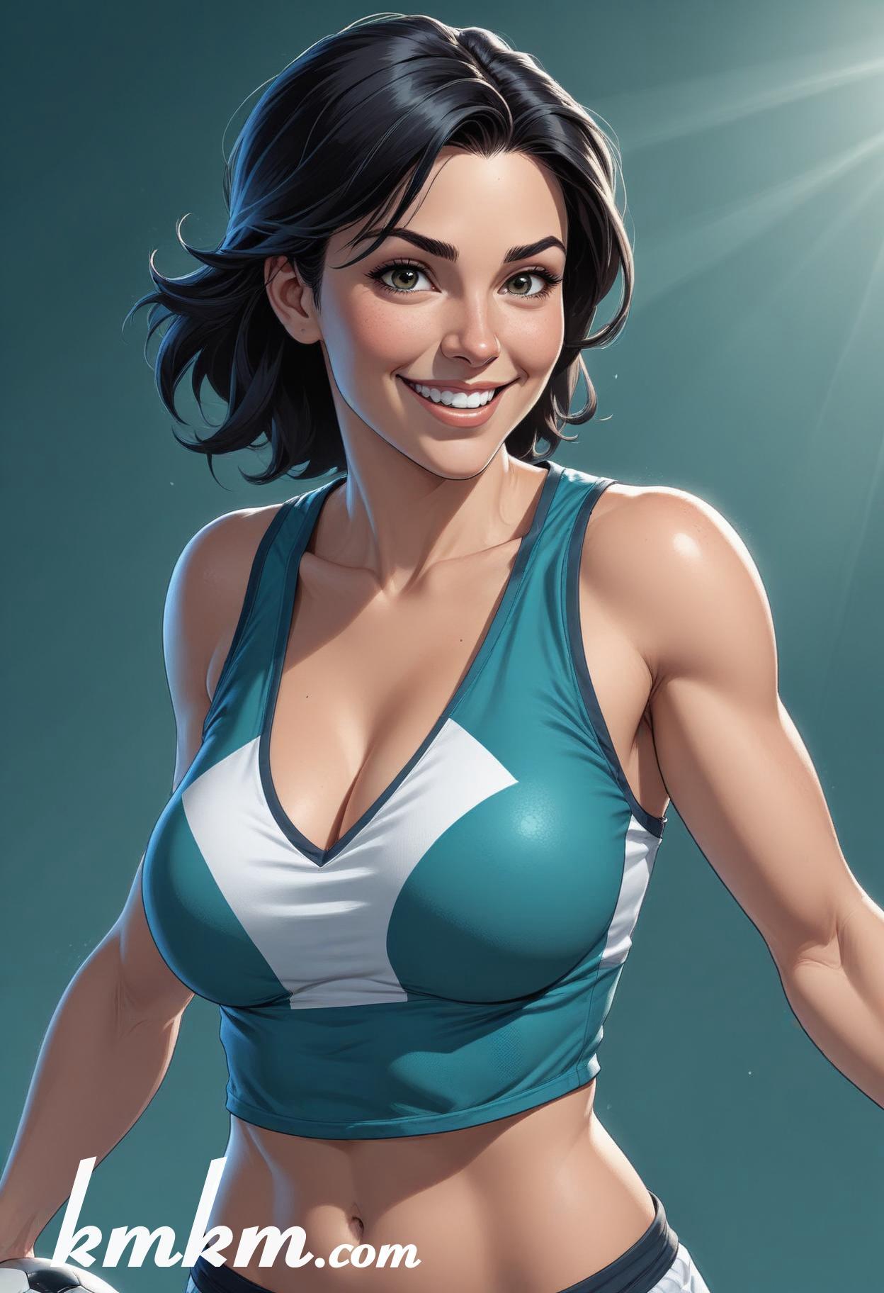 Soccer caricature cartoon drawing 01