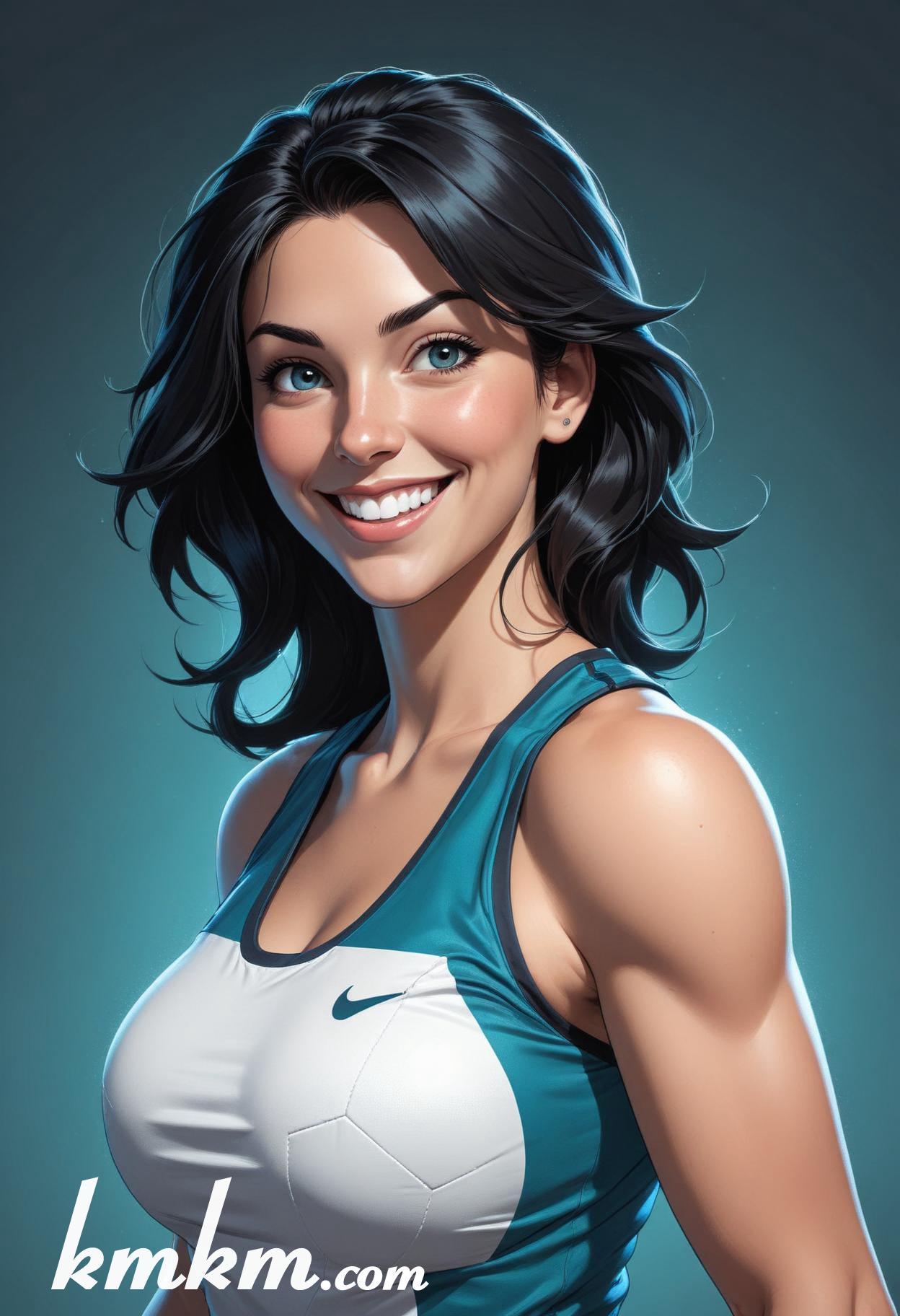 Soccer caricature cartoon drawing 03