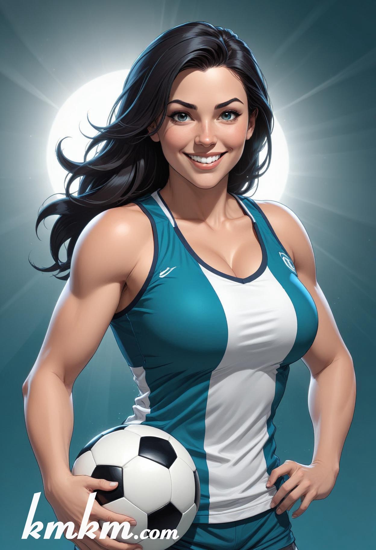 Soccer caricature cartoon drawing 04