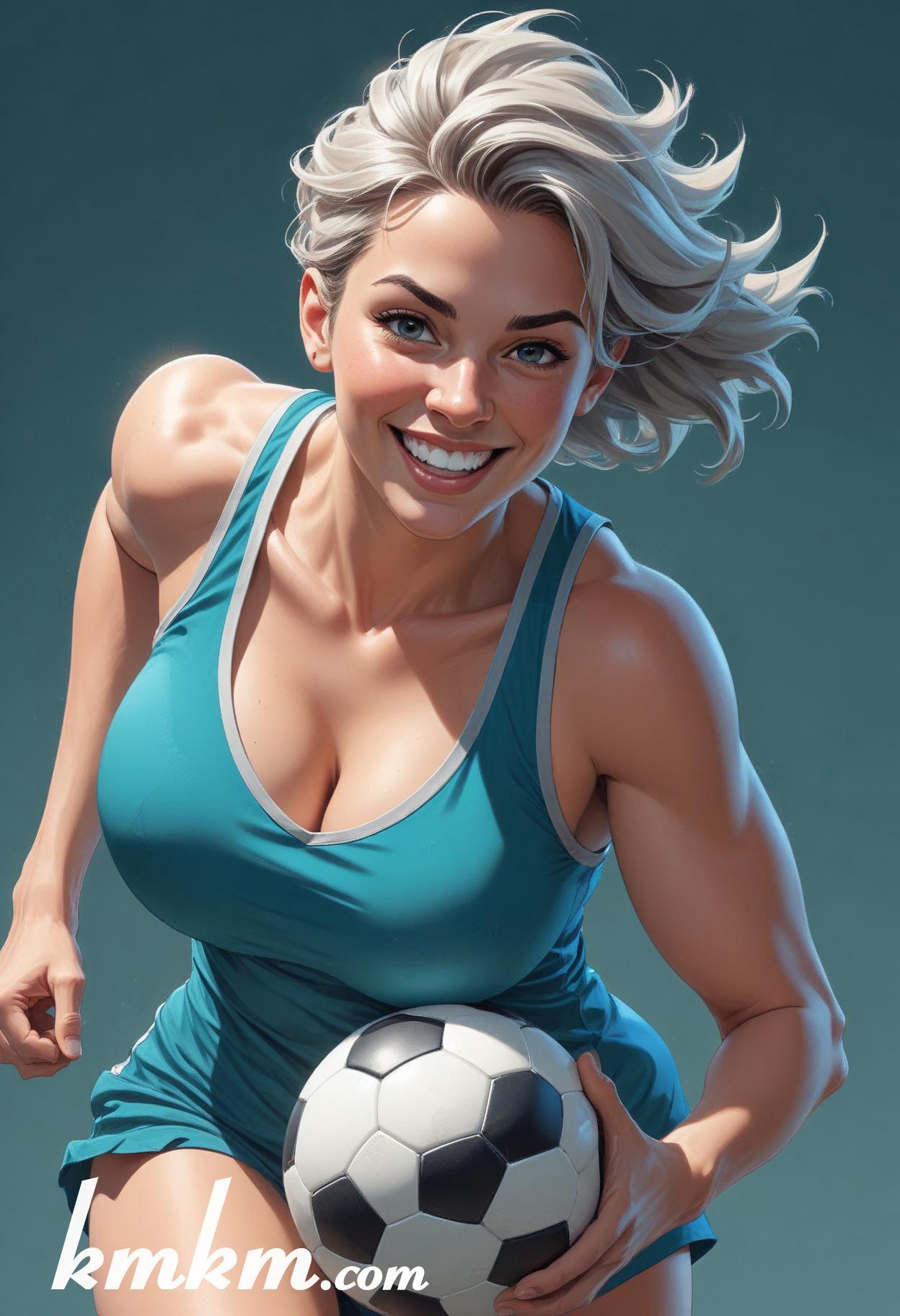 Soccer caricature cartoon drawing 06