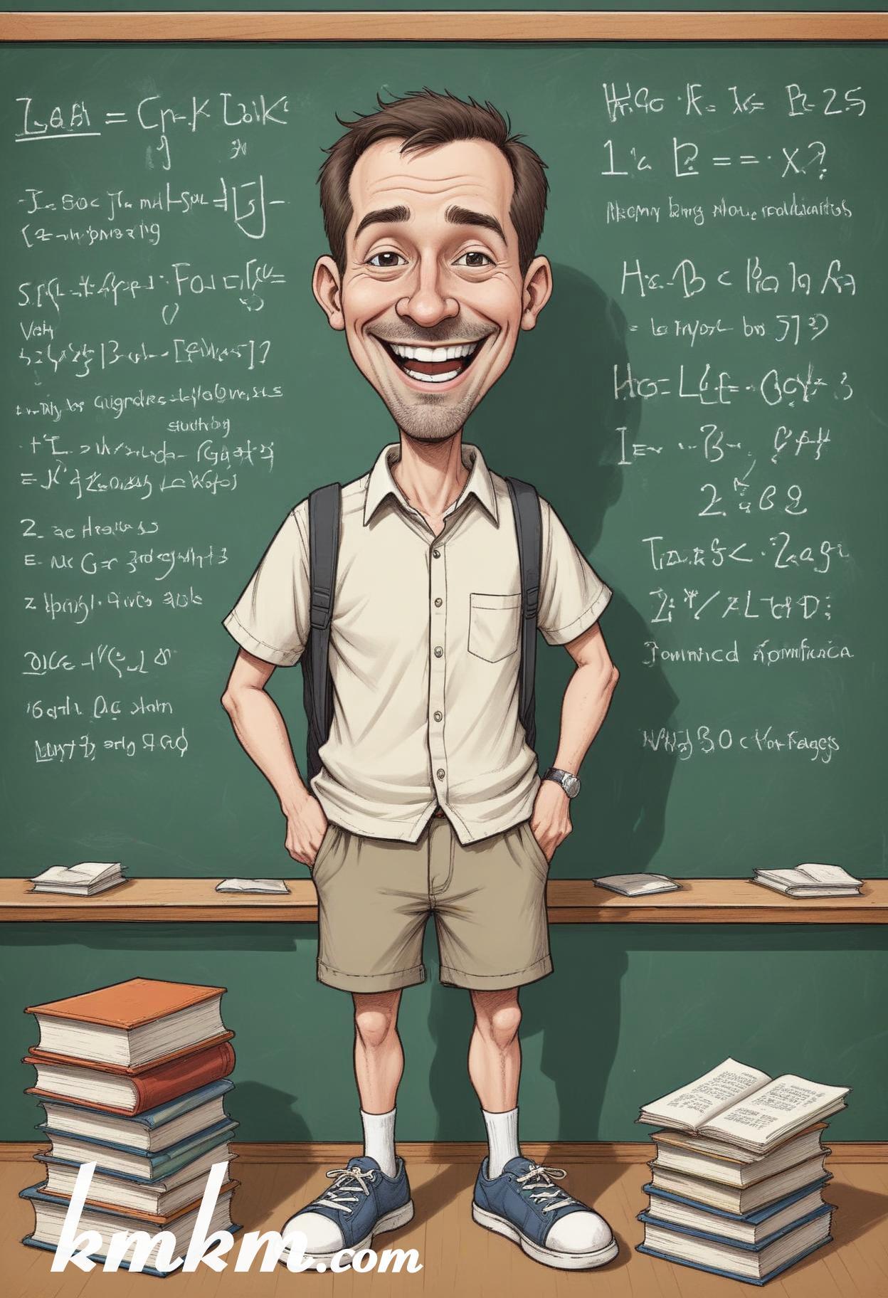 Cute teacher cartoon 01