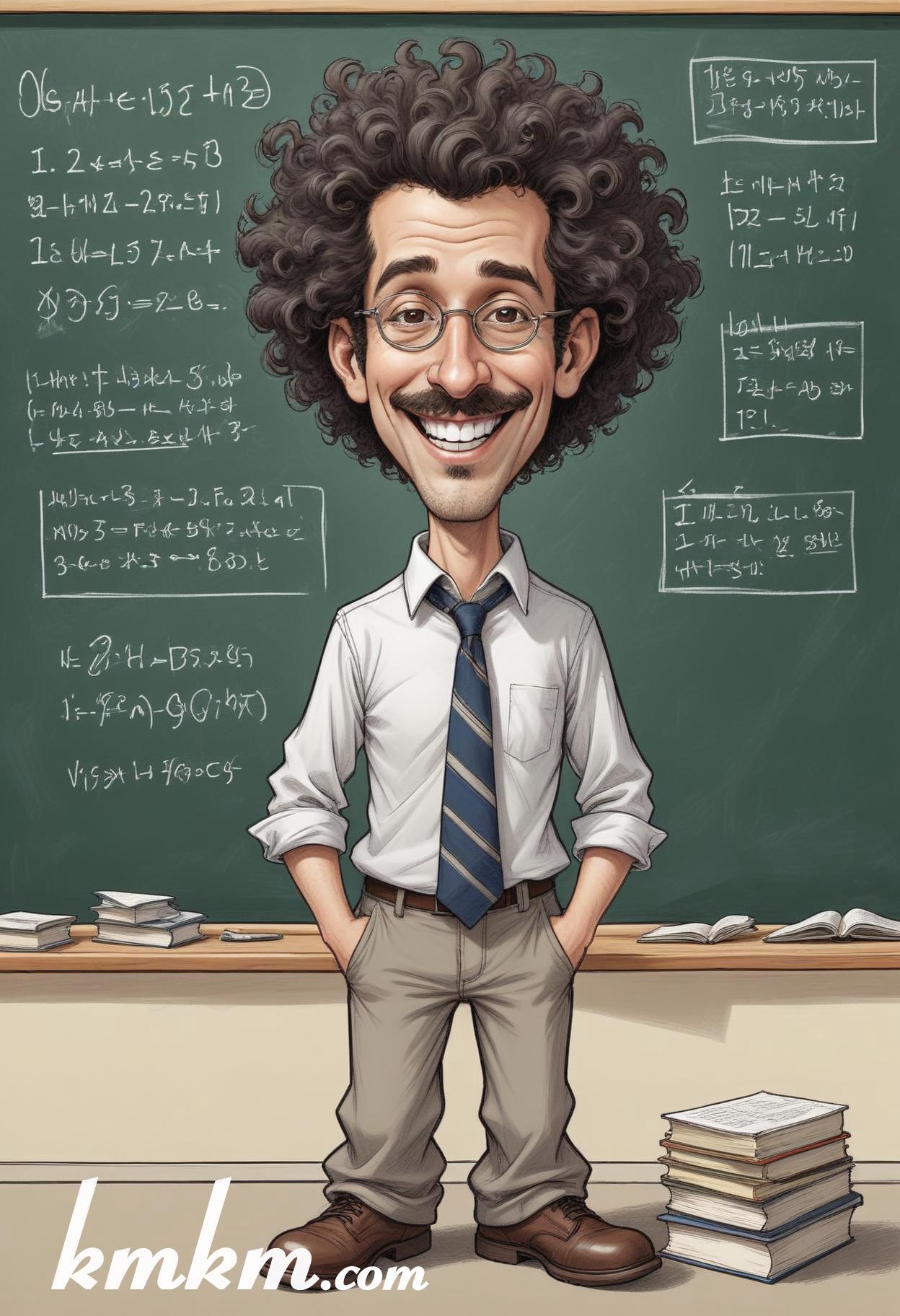 Cute teacher cartoon 08