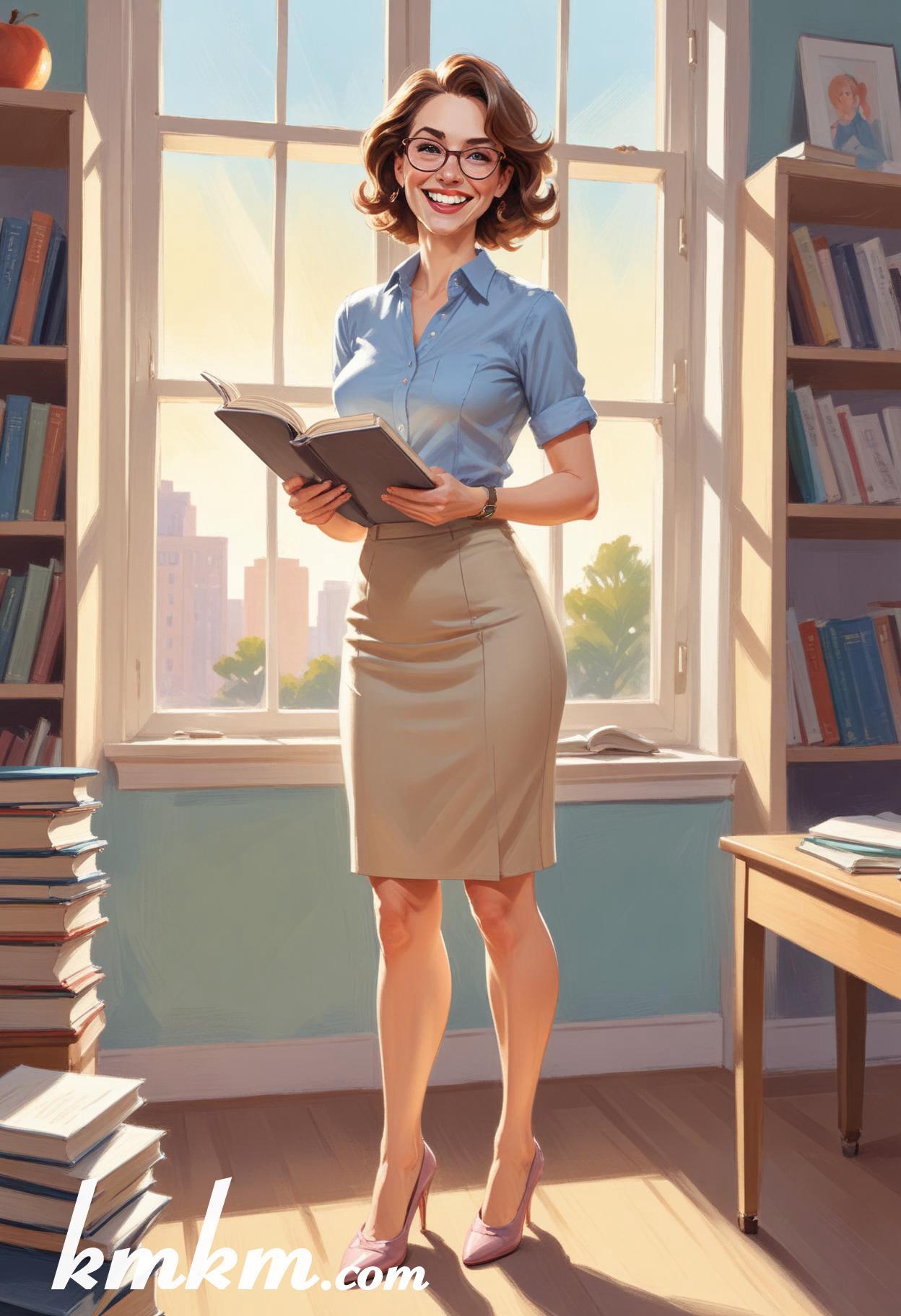 Female teacher cartoon 11