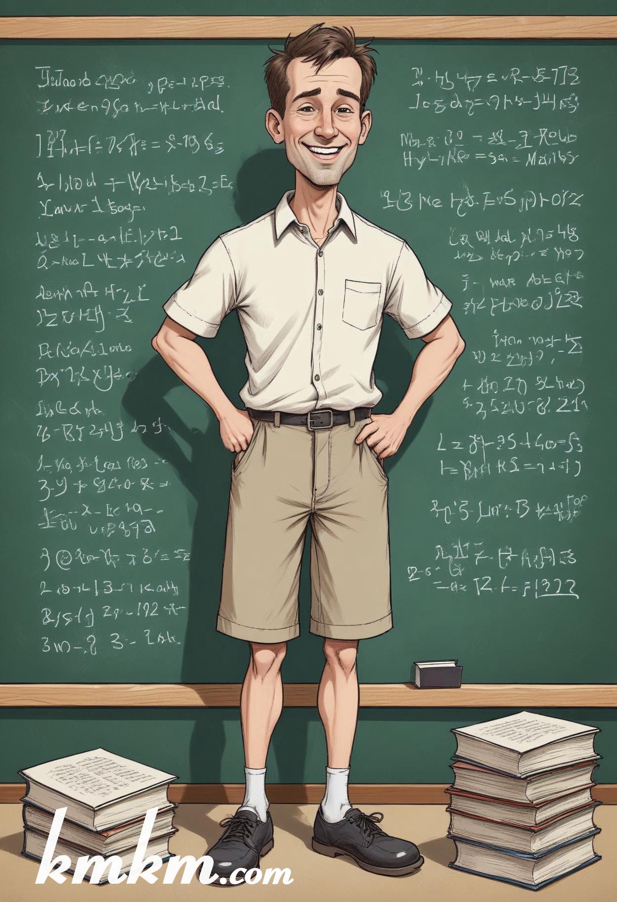 Male teacher cartoon 01