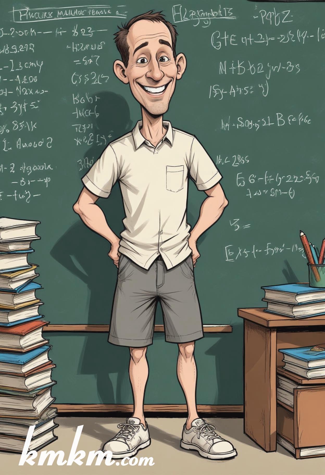 Male teacher cartoon 02